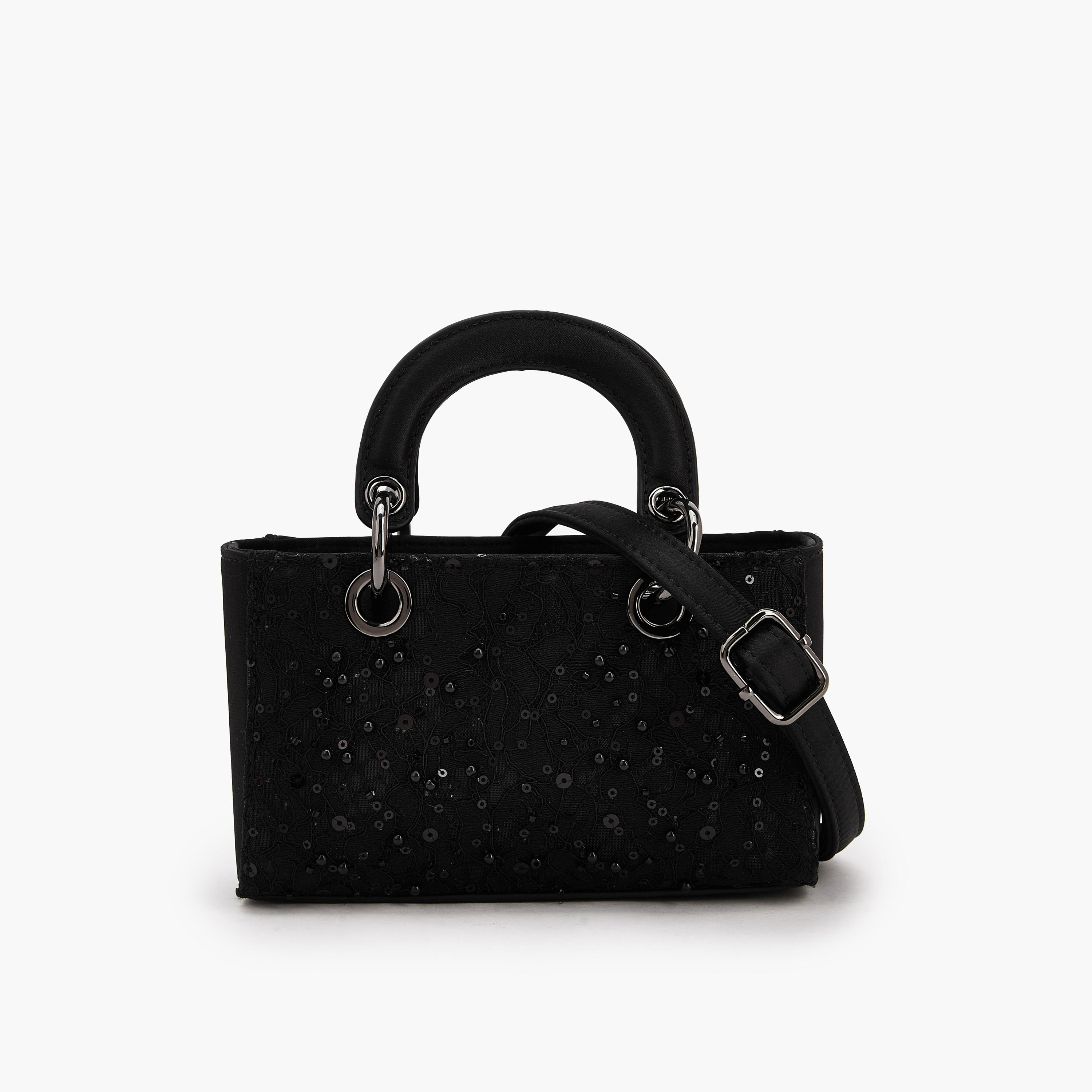 شنطة كروس بودي مزيّنة بالترتر مع حزام قابل للفصل من فلورا بيلا-women-bagsandwallets-handbags-image-1