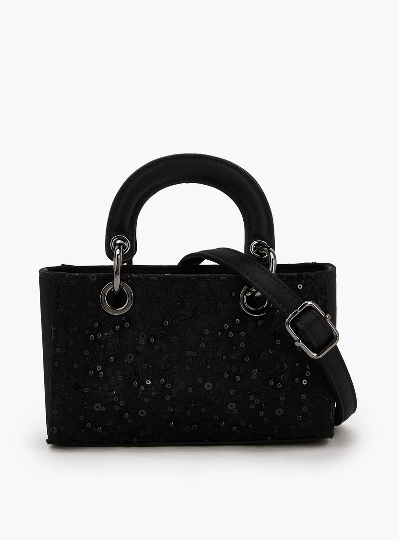 شنطة كروس بودي مزيّنة بالترتر مع حزام قابل للفصل من فلورا بيلا-women-bagsandwallets-handbags-image-1