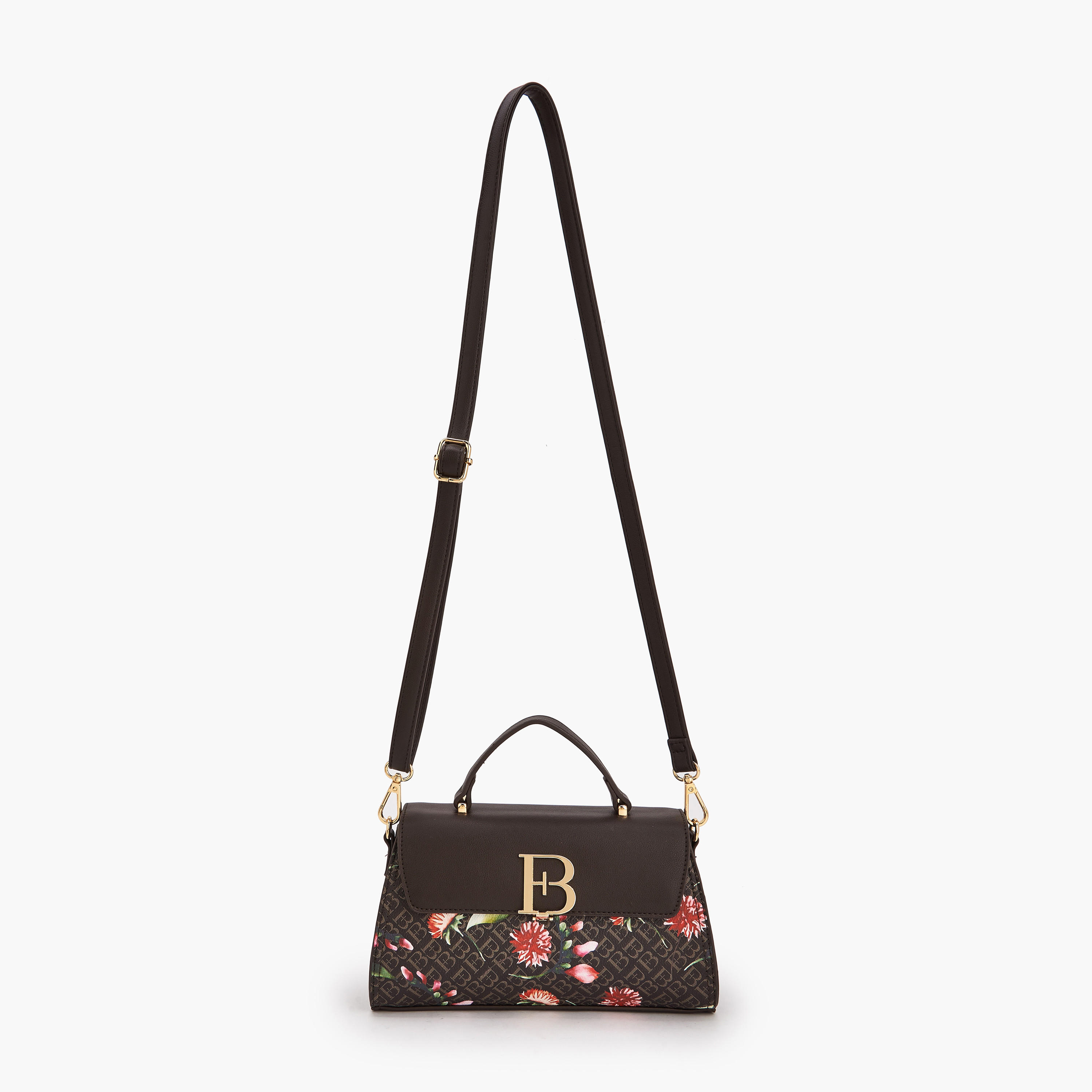 شنطة ساتشل بطبعات مونوجرام وحزام قابل للفصل من فلورا بيلا-women-bagsandwallets-handbags-image-3