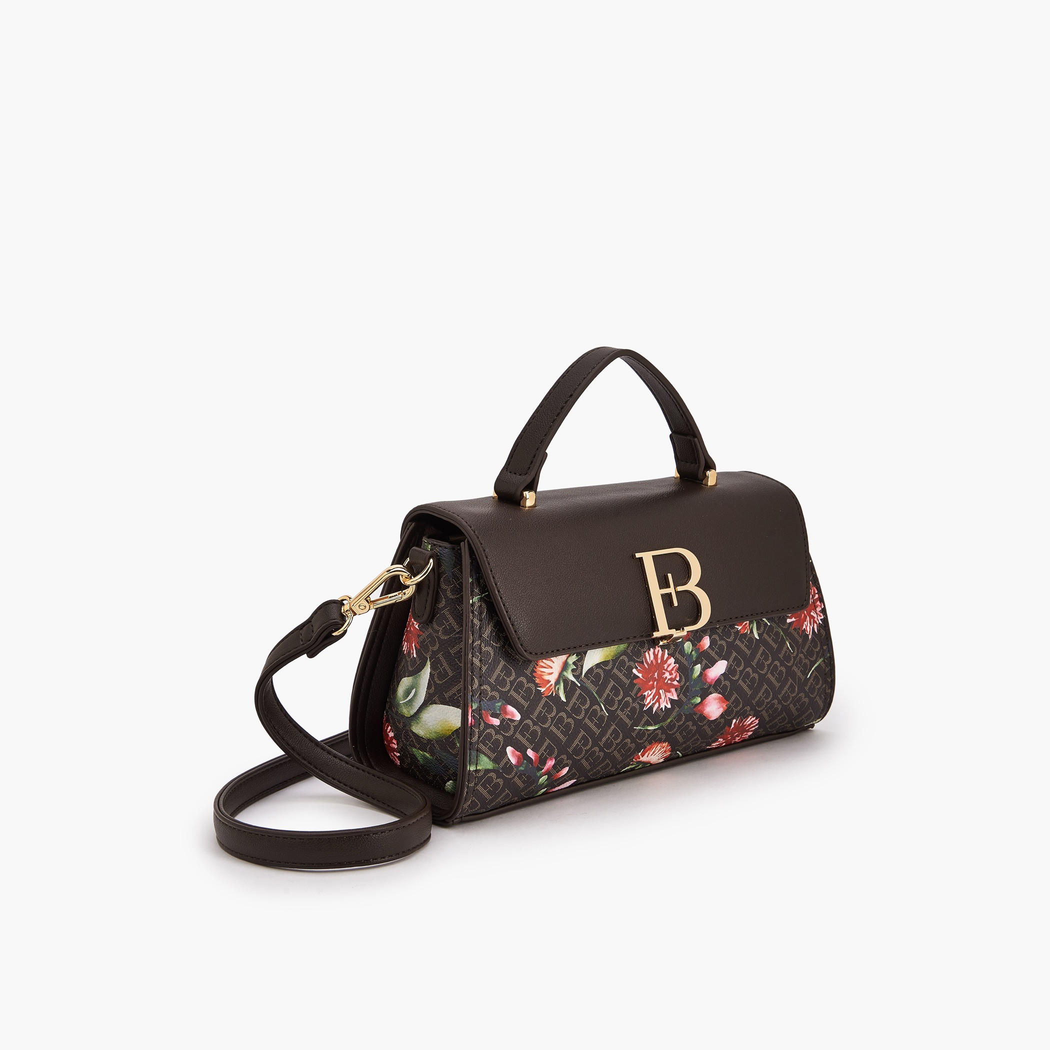 شنطة ساتشل بطبعات مونوجرام وحزام قابل للفصل من فلورا بيلا-women-bagsandwallets-handbags-image-4
