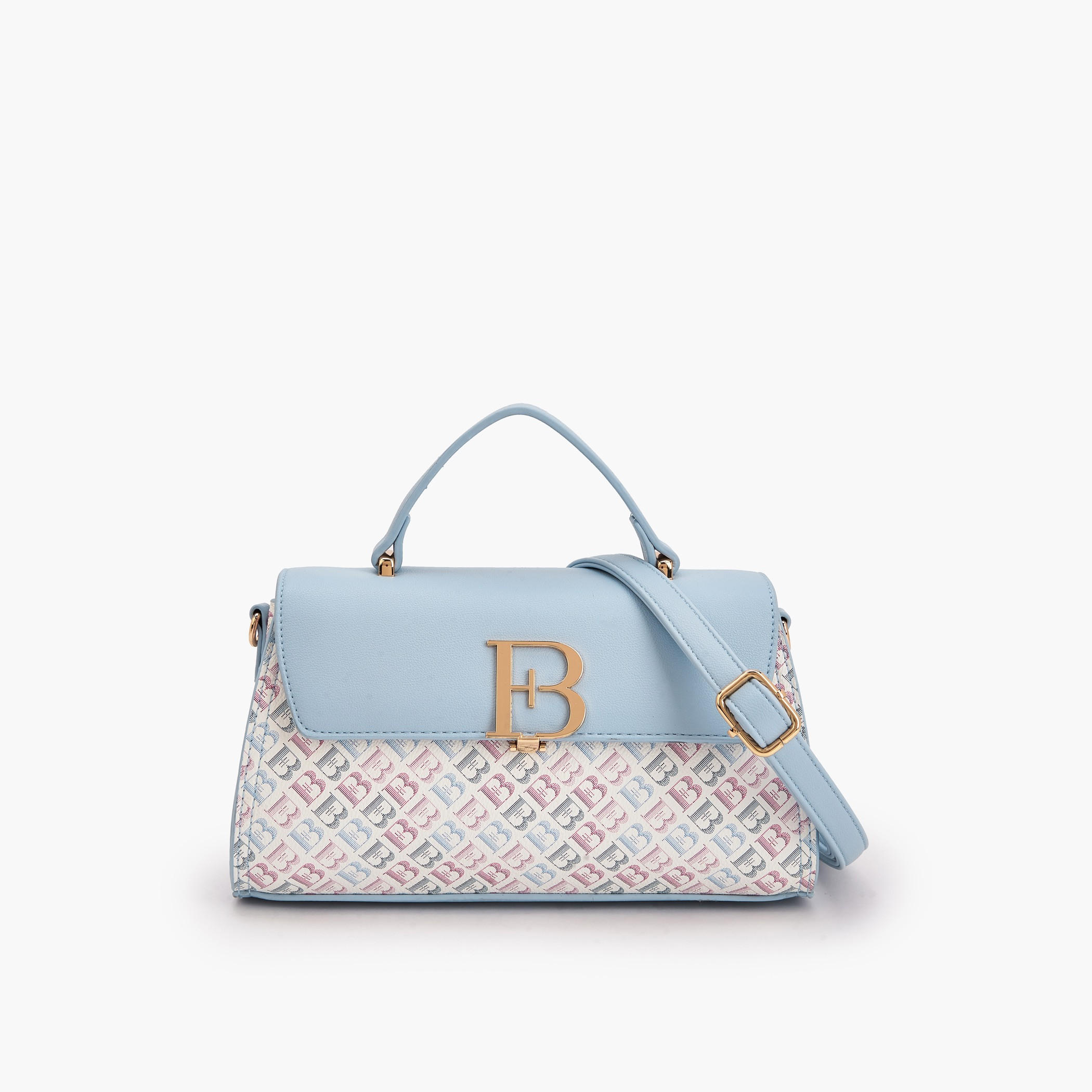 شنطة ساتشل بطبعات مونوجرام وحزام قابل للفصل من فلورا بيلا-women-bagsandwallets-handbags-image-1