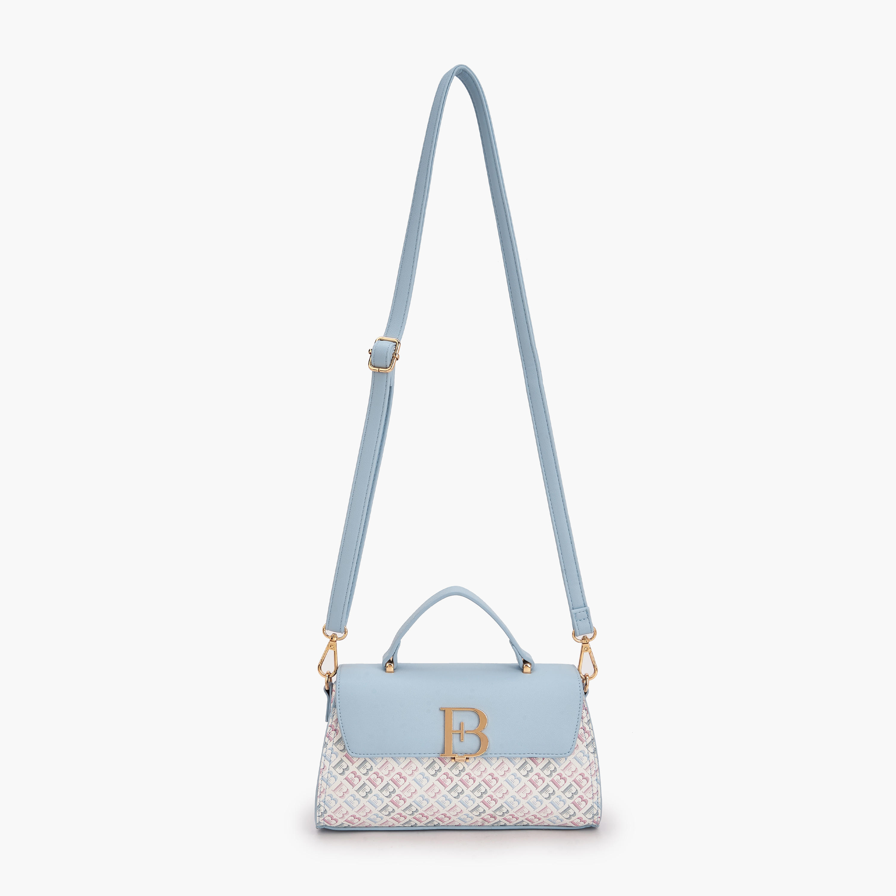 شنطة ساتشل بطبعات مونوجرام وحزام قابل للفصل من فلورا بيلا-women-bagsandwallets-handbags-image-3