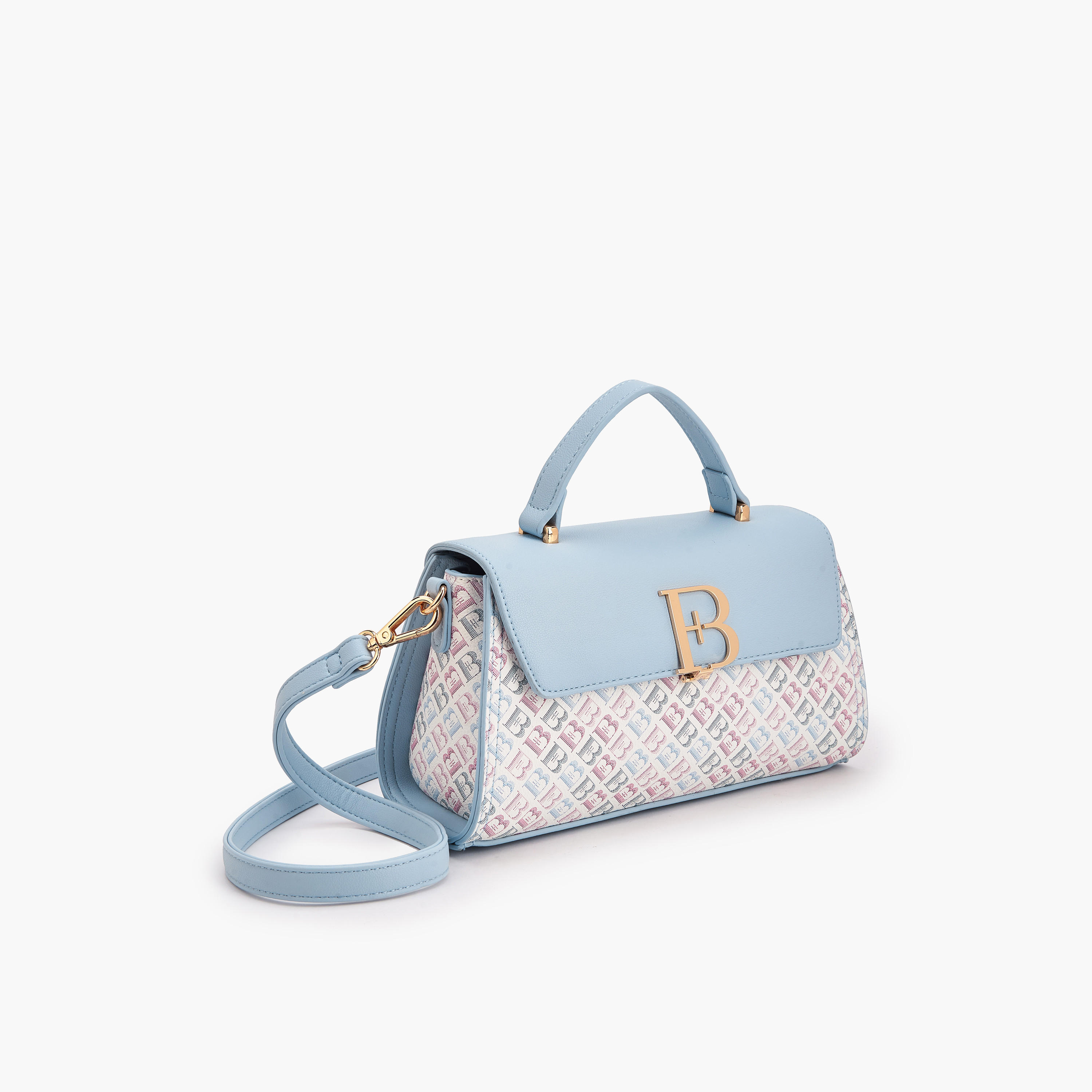 شنطة ساتشل بطبعات مونوجرام وحزام قابل للفصل من فلورا بيلا-women-bagsandwallets-handbags-image-4
