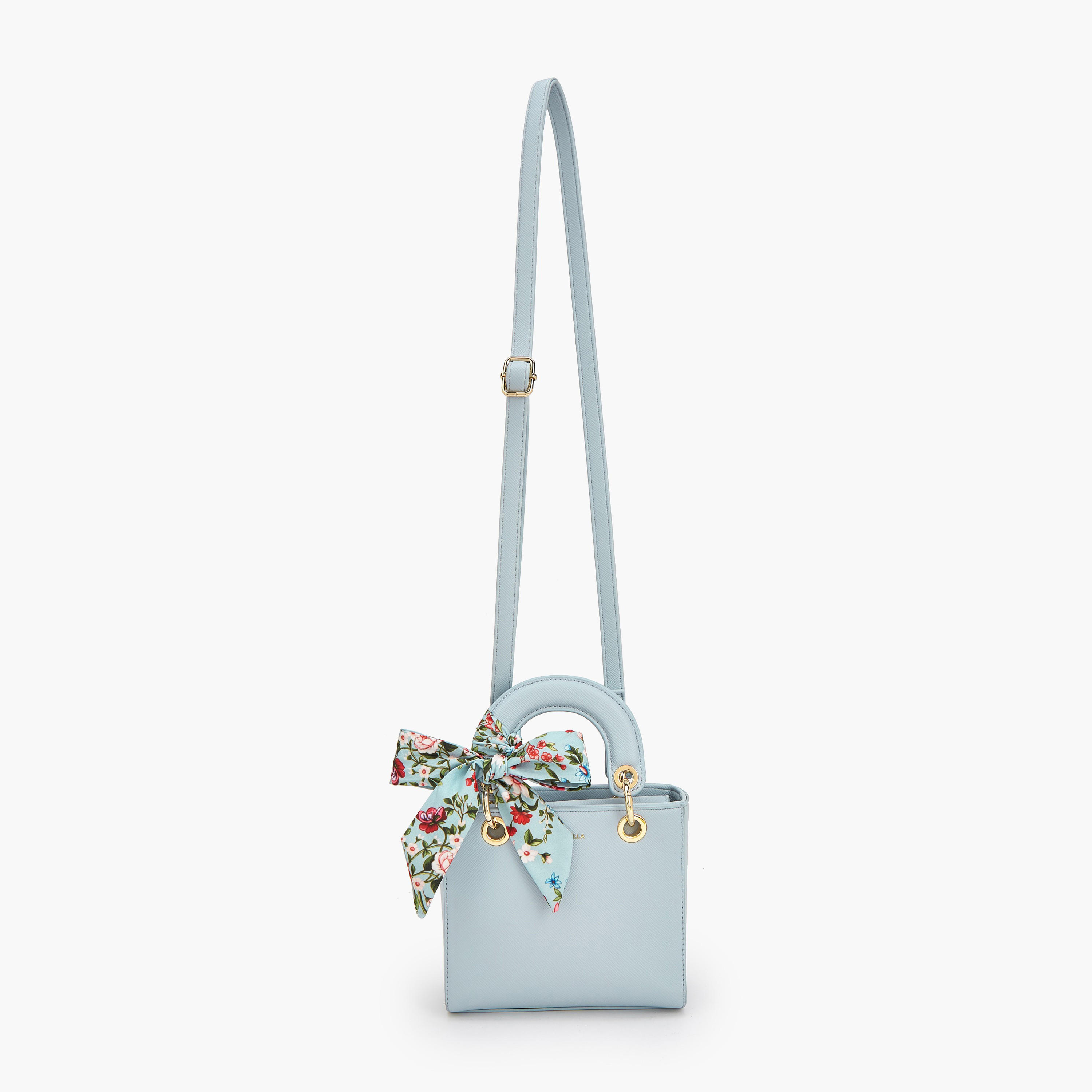 Flora Bella Textured Satchel Bag with Printed Scarf Accent-women-bagsandwallets-handbags-image-3