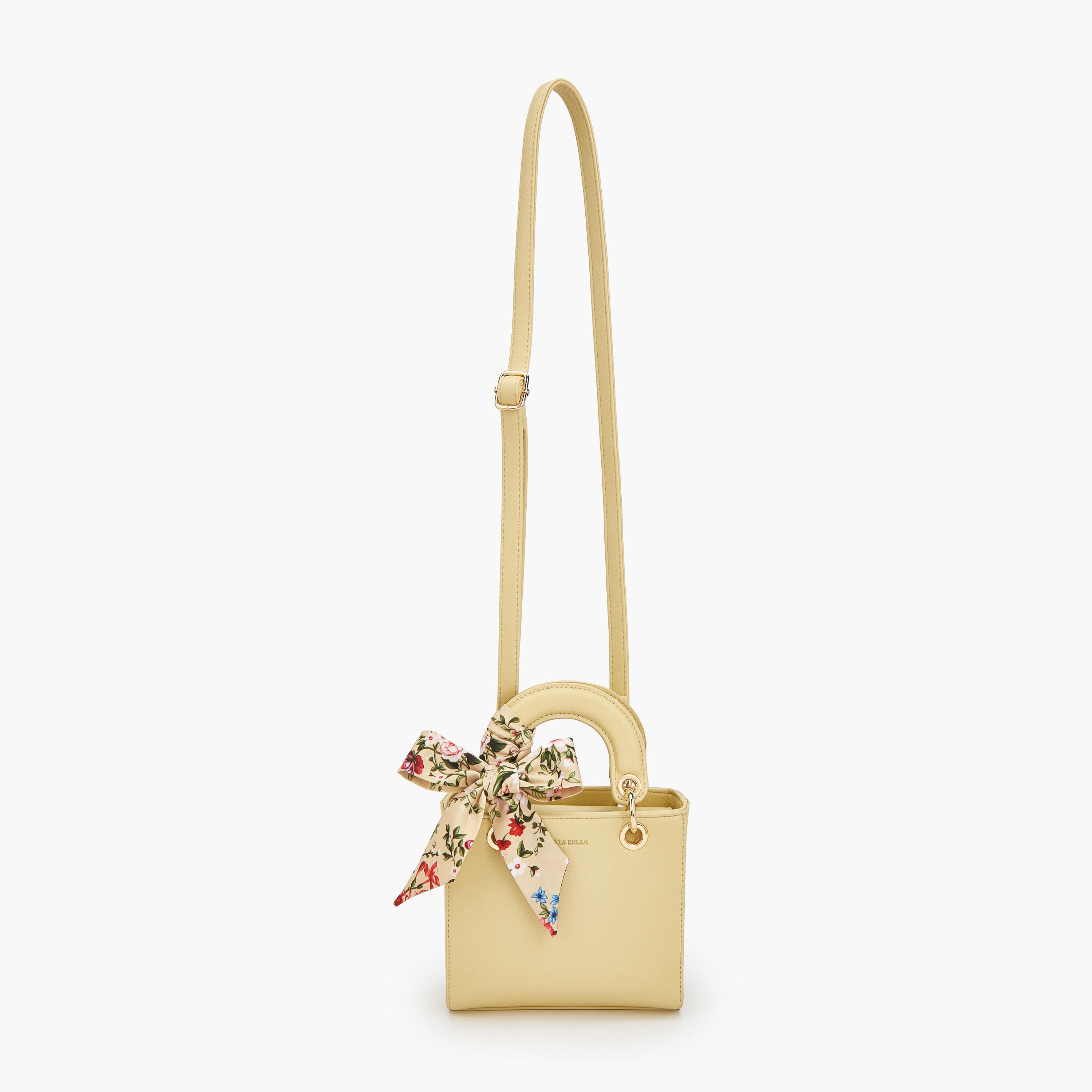 شنطة ساتشيل بارزة الملمس بوشاح بطبعات من فلورا بيلا-women-bagsandwallets-handbags-image-3