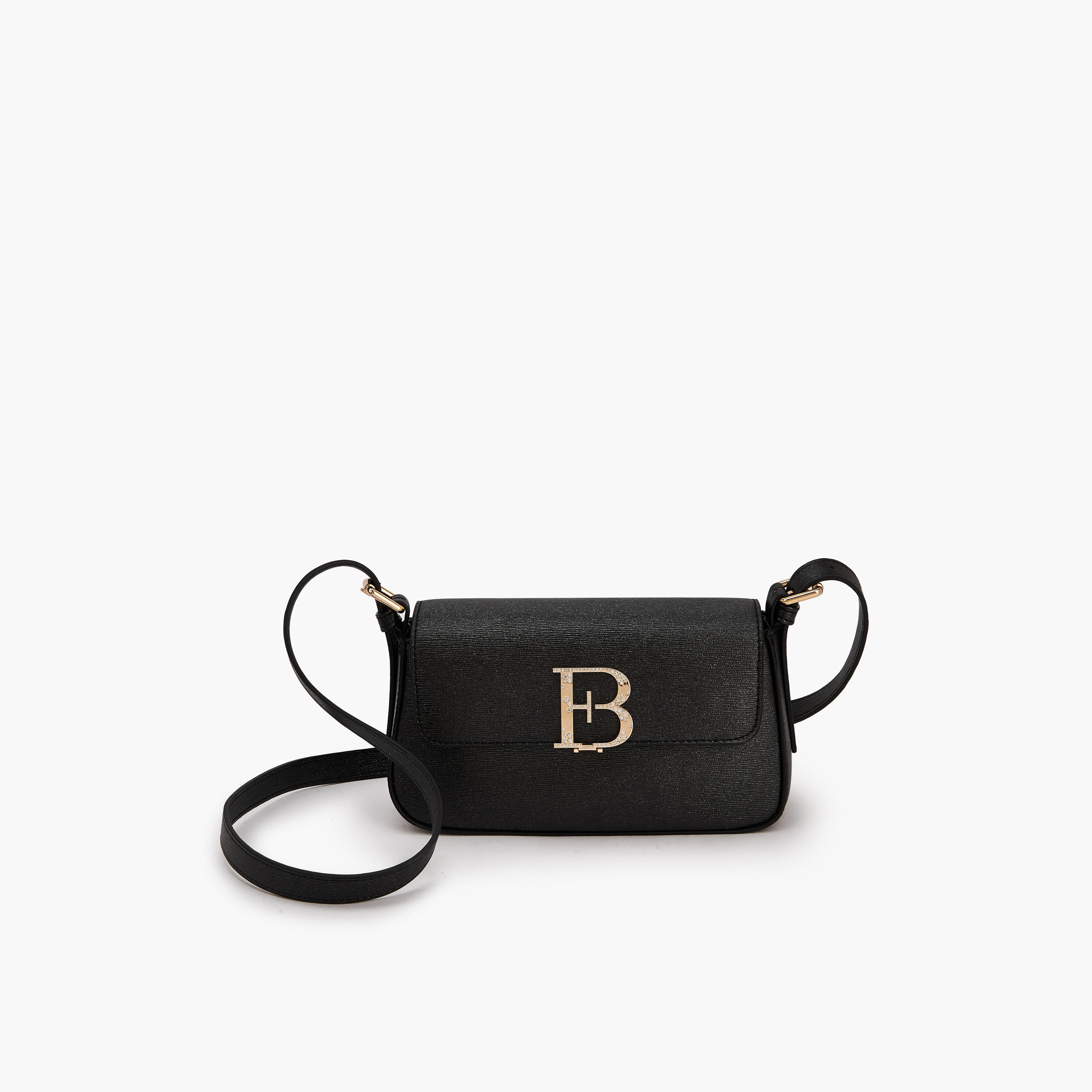 شنطة كروس بودي مزينة بشعار مع حزام قابل للتعديل للنساء من فلورا بيلا-women-bagsandwallets-handbags-image-1