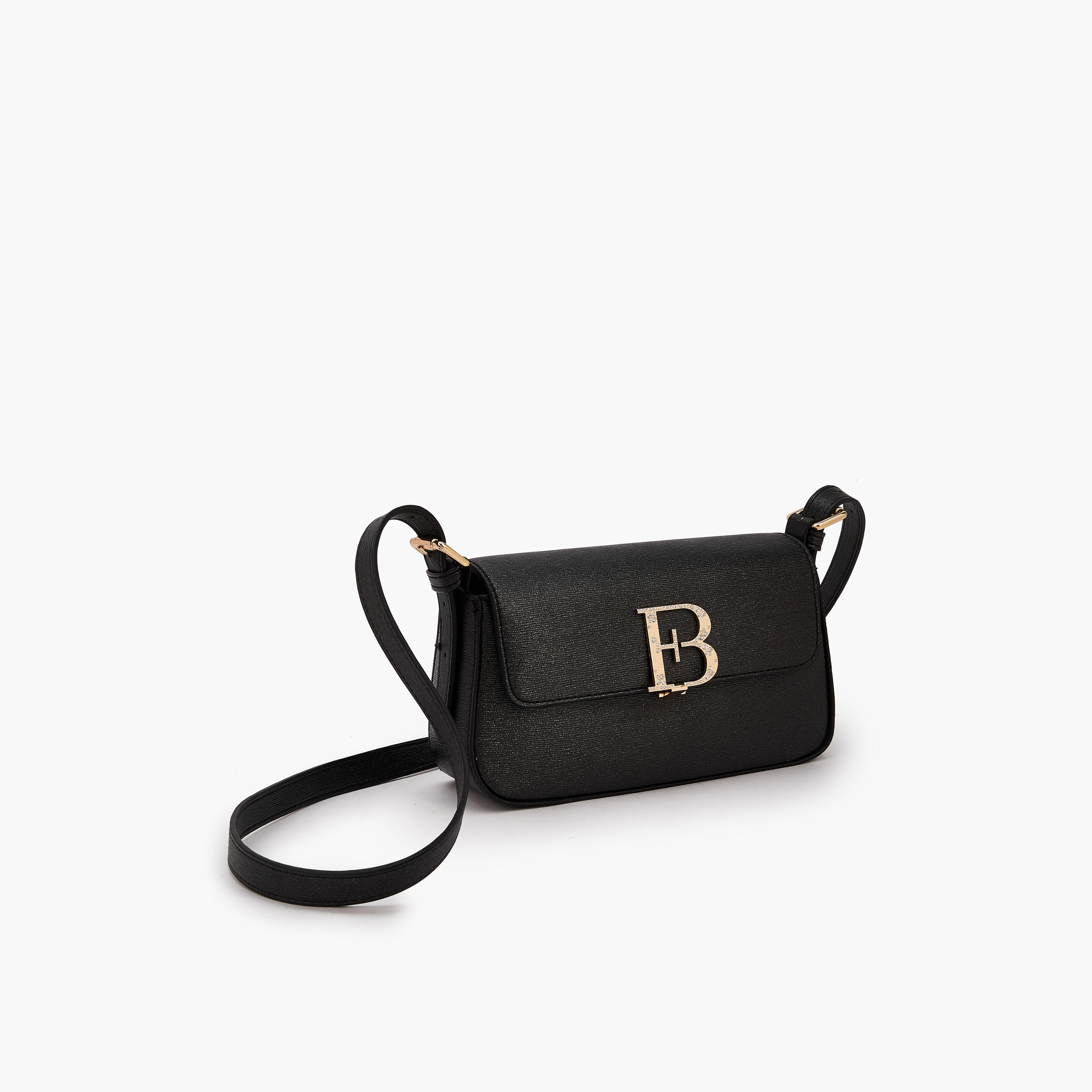 شنطة كروس بودي مزينة بشعار مع حزام قابل للتعديل للنساء من فلورا بيلا-women-bagsandwallets-handbags-image-4