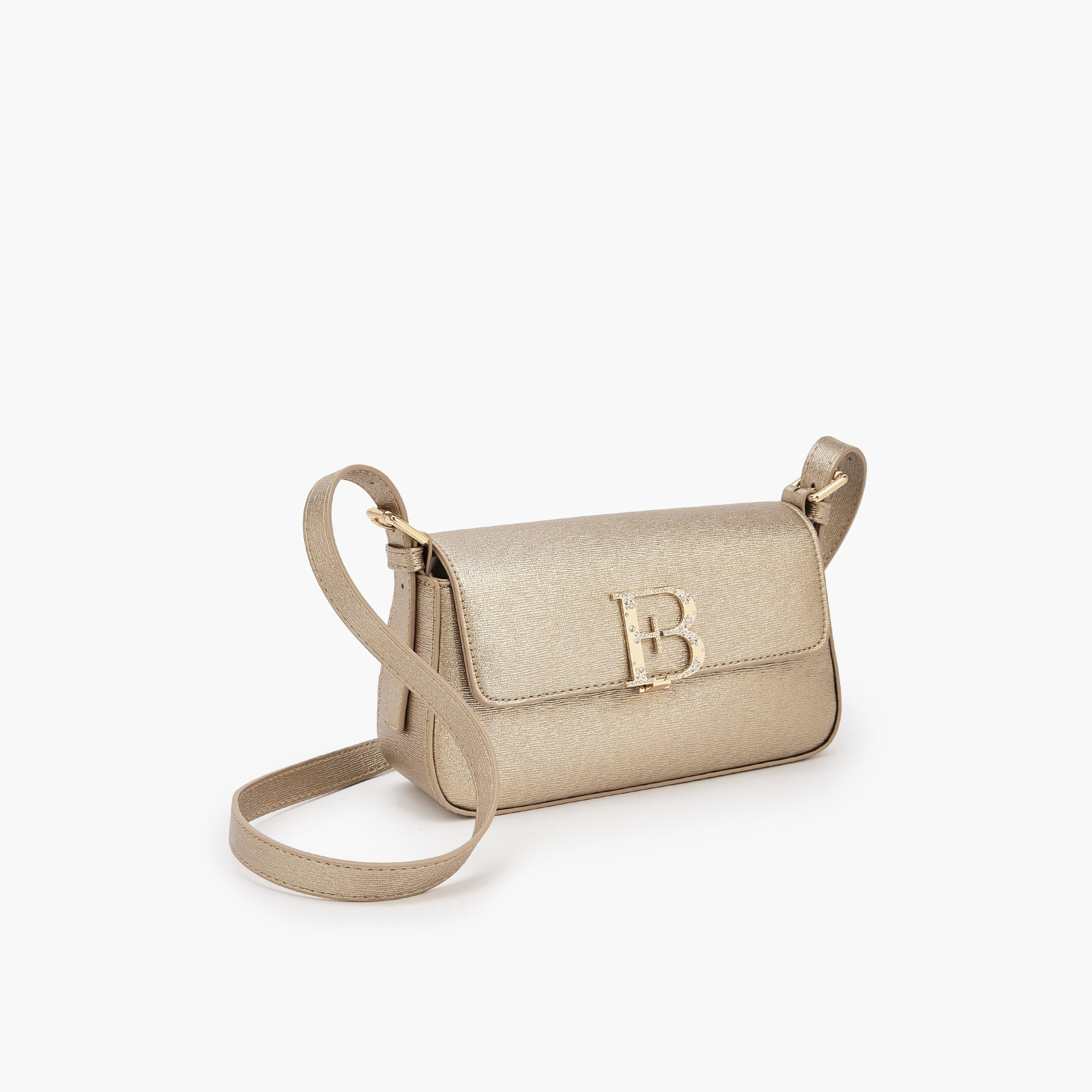 شنطة كروس بودي مزينة بشعار مع حزام قابل للتعديل للنساء من فلورا بيلا-women-bagsandwallets-handbags-image-4
