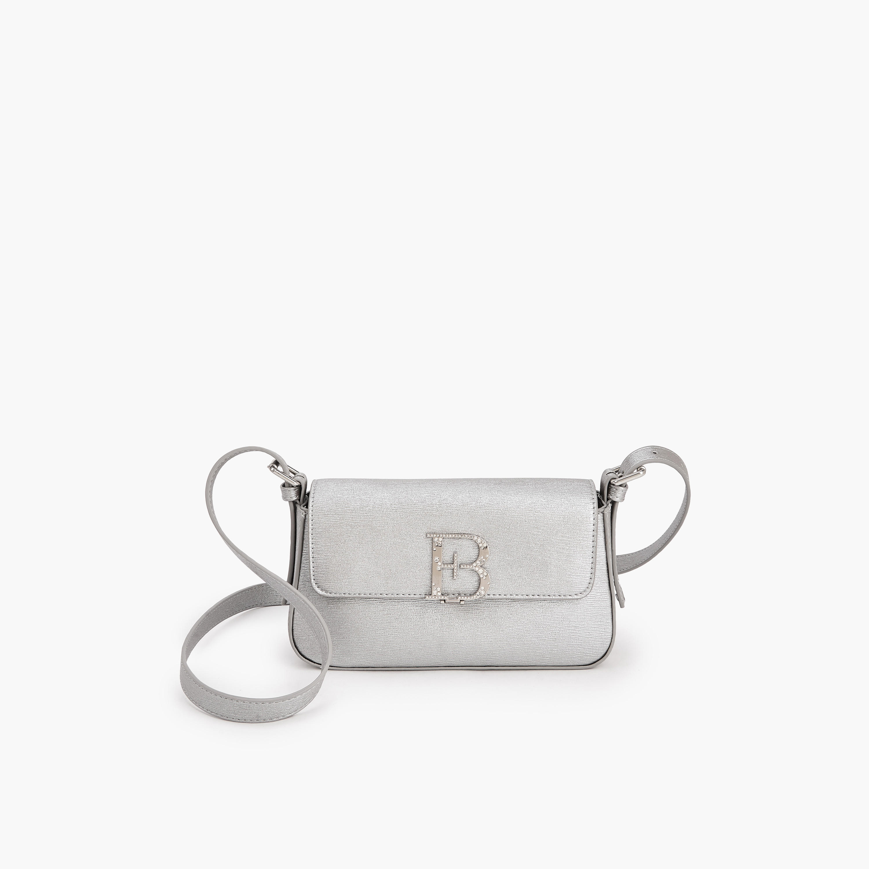 شنطة كروس بودي مزينة بشعار مع حزام قابل للتعديل للنساء من فلورا بيلا-women-bagsandwallets-handbags-image-1