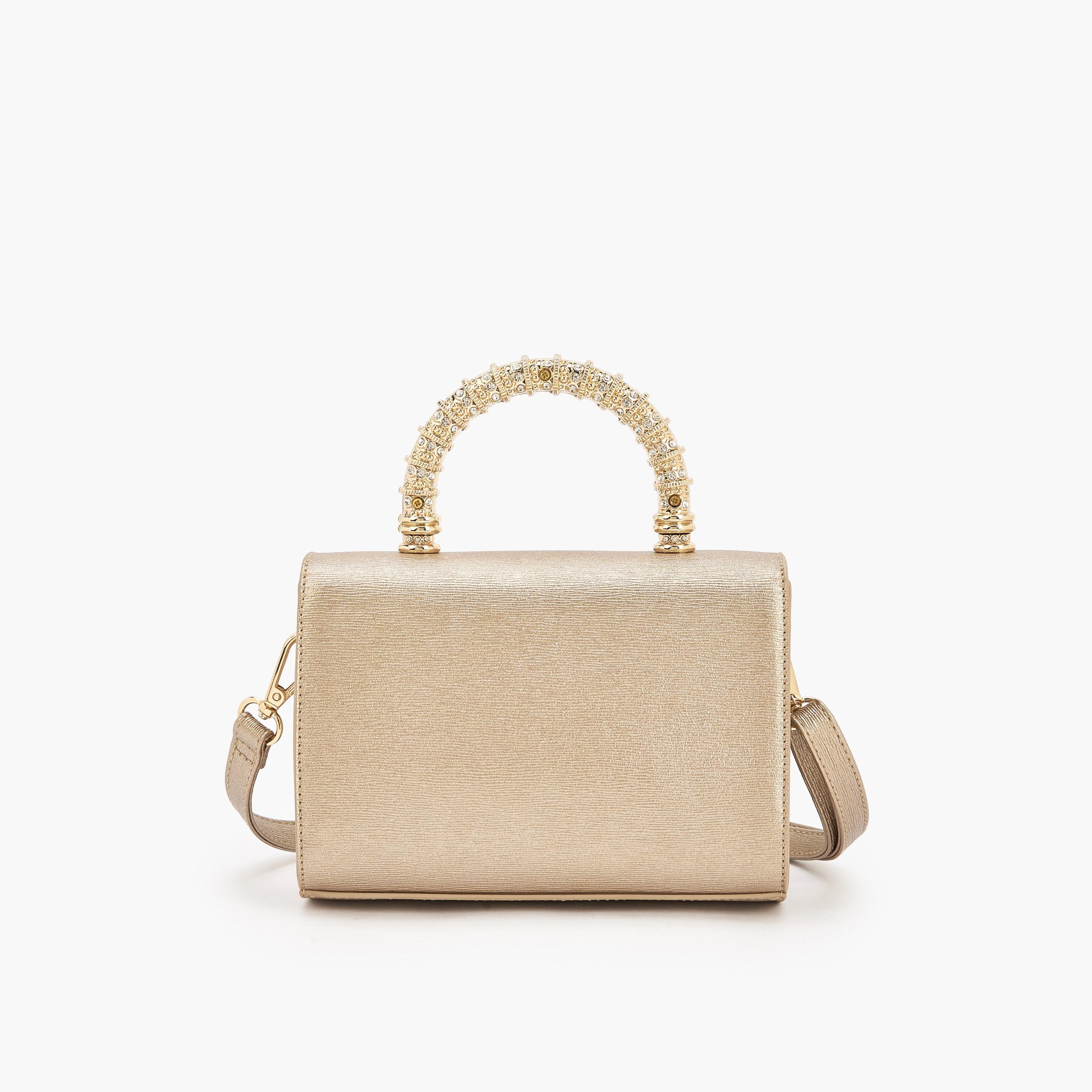 شنطة ساتشيل بتزيينات شعار وبحزام قابل للفصل من فلورا بيلا-women-bagsandwallets-handbags-image-4