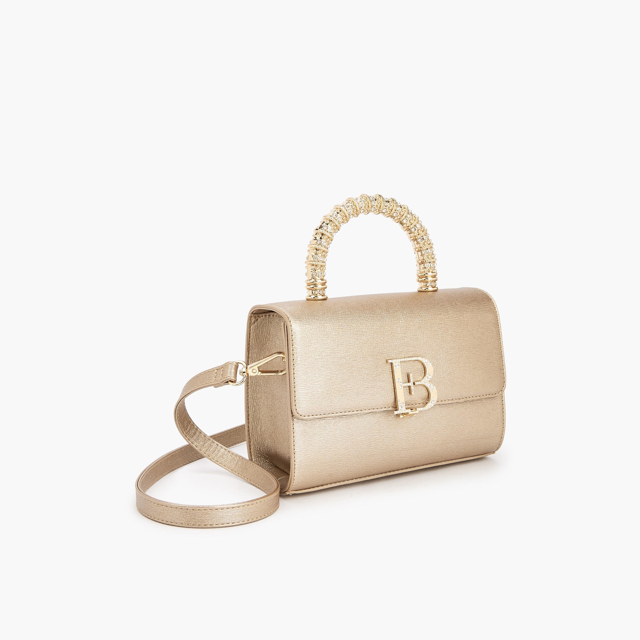 شنطة ساتشيل بتزيينات شعار وبحزام قابل للفصل من فلورا بيلا-women-bagsandwallets-handbags-image-5
