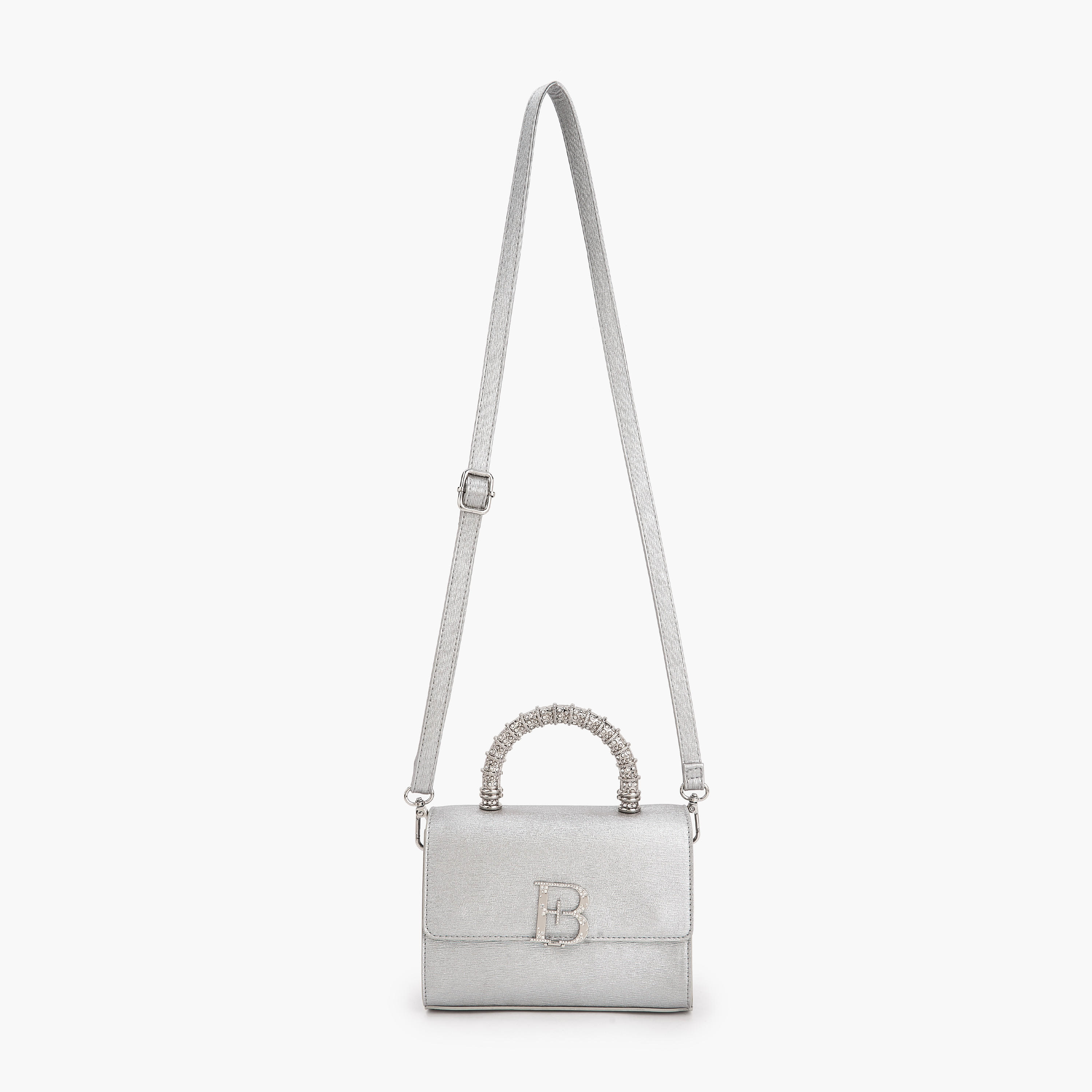 شنطة ساتشيل بتزيينات شعار وبحزام قابل للفصل من فلورا بيلا-women-bagsandwallets-handbags-image-3