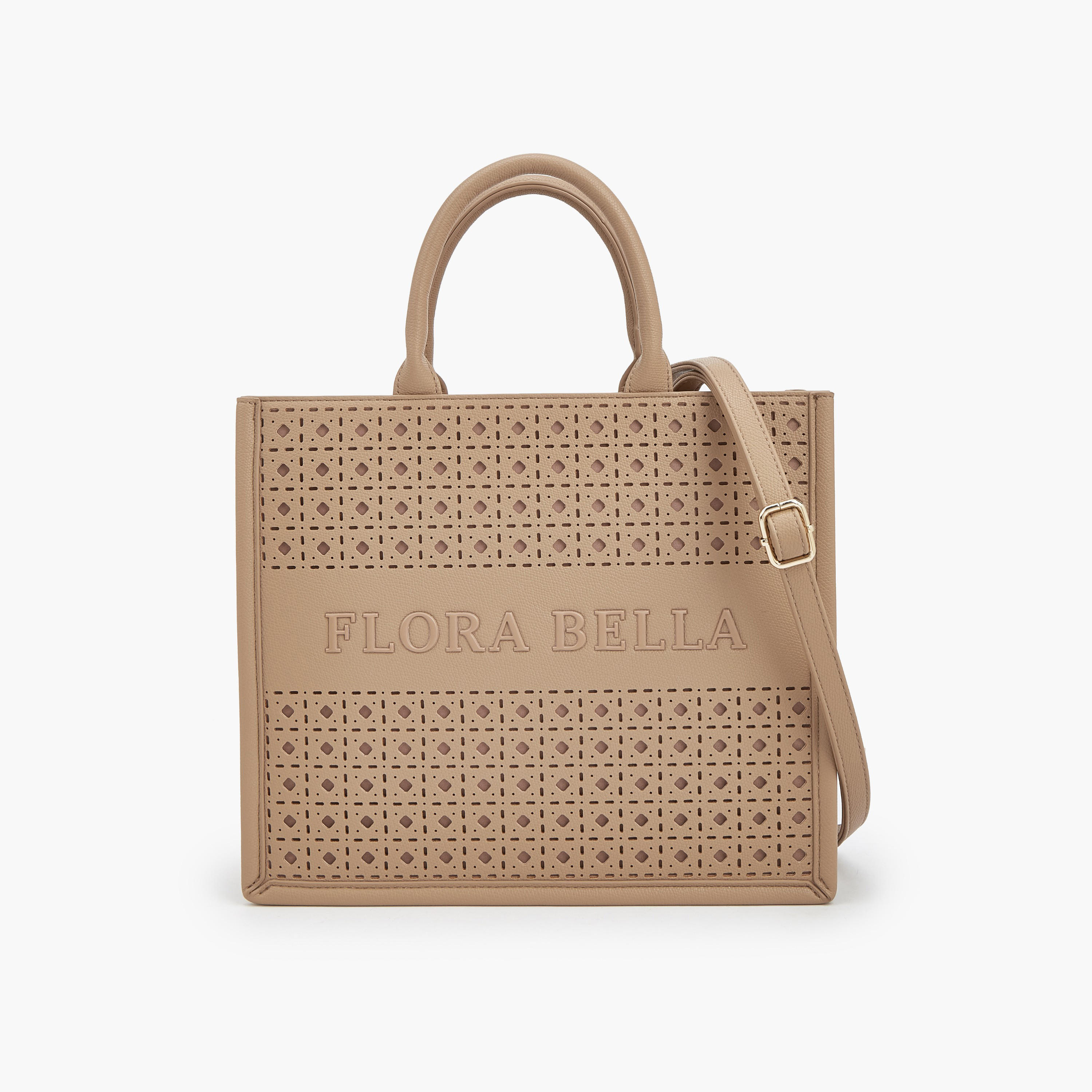 Flora Bella Laser Cut Tote Bag with Detachable Strap-women-bagsandwallets-handbags-image-1