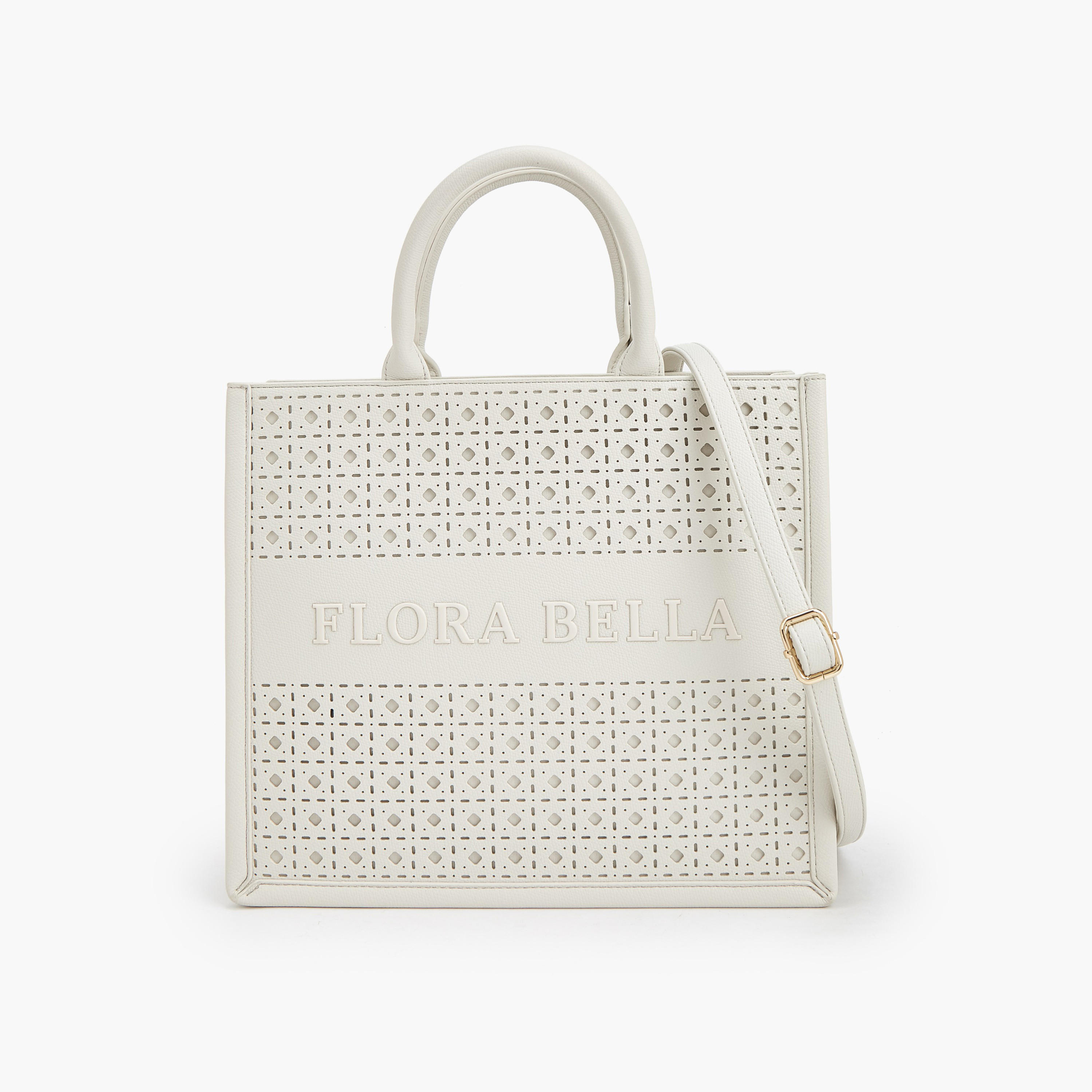 Flora Bella Laser Cut Tote Bag with Detachable Strap-women-bagsandwallets-handbags-image-1