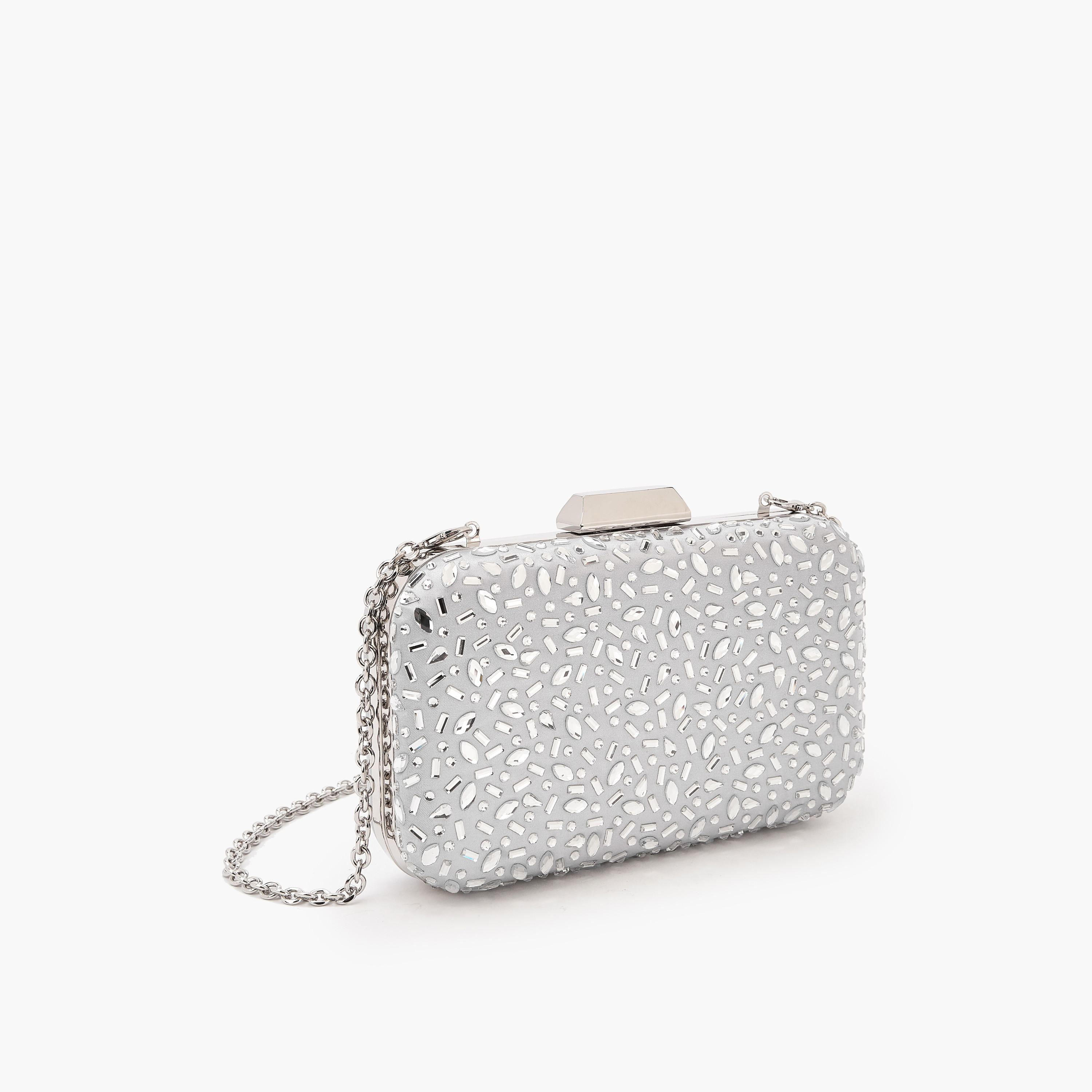 Floral Bella Embellished Clutch with Detachable Chain Strap-women-bagsandwallets-handbags-image-4