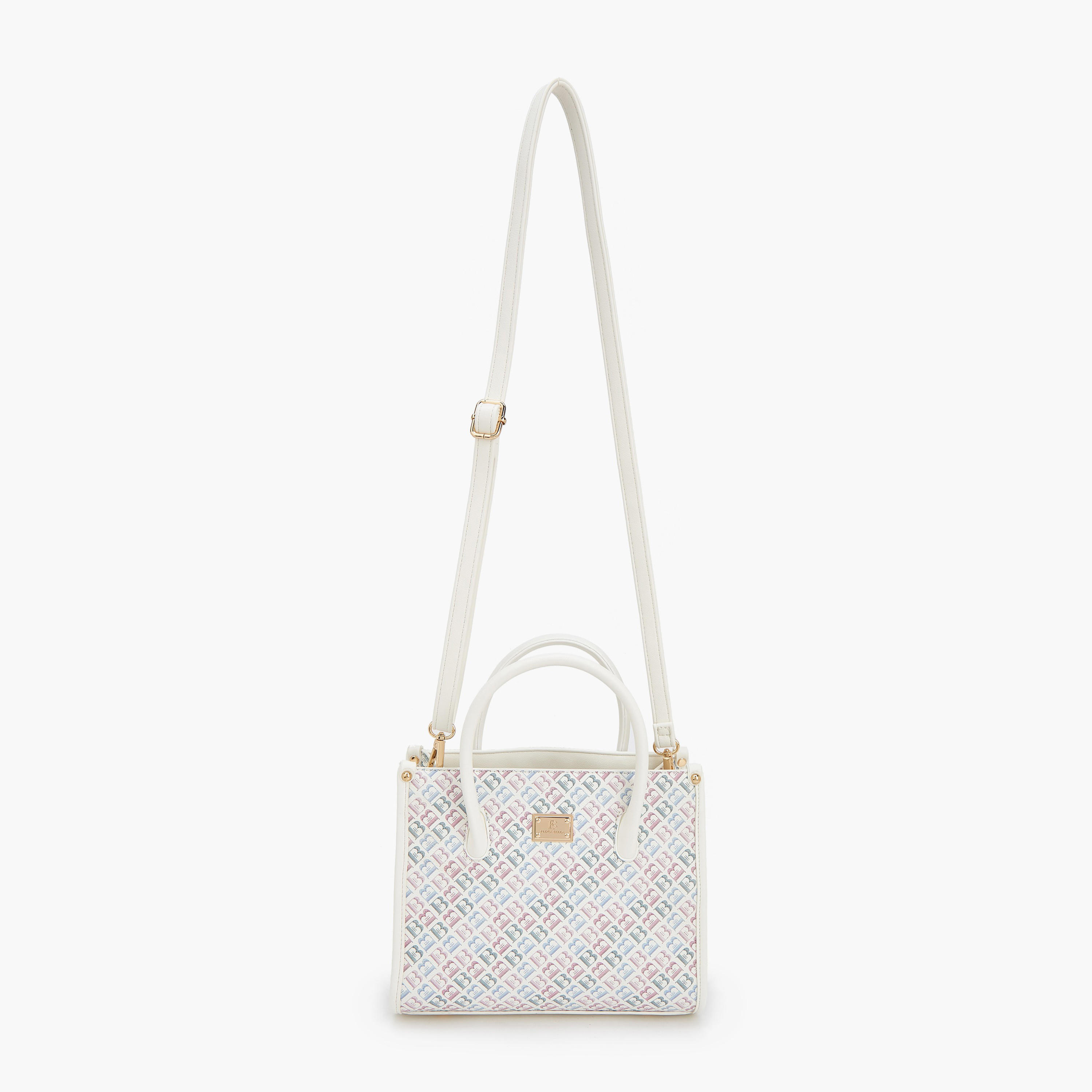 شنطة ساتشيل بحزام قابل للفصل وطبعات مونوجرام من فلورا بيلا-women-bagsandwallets-handbags-image-3