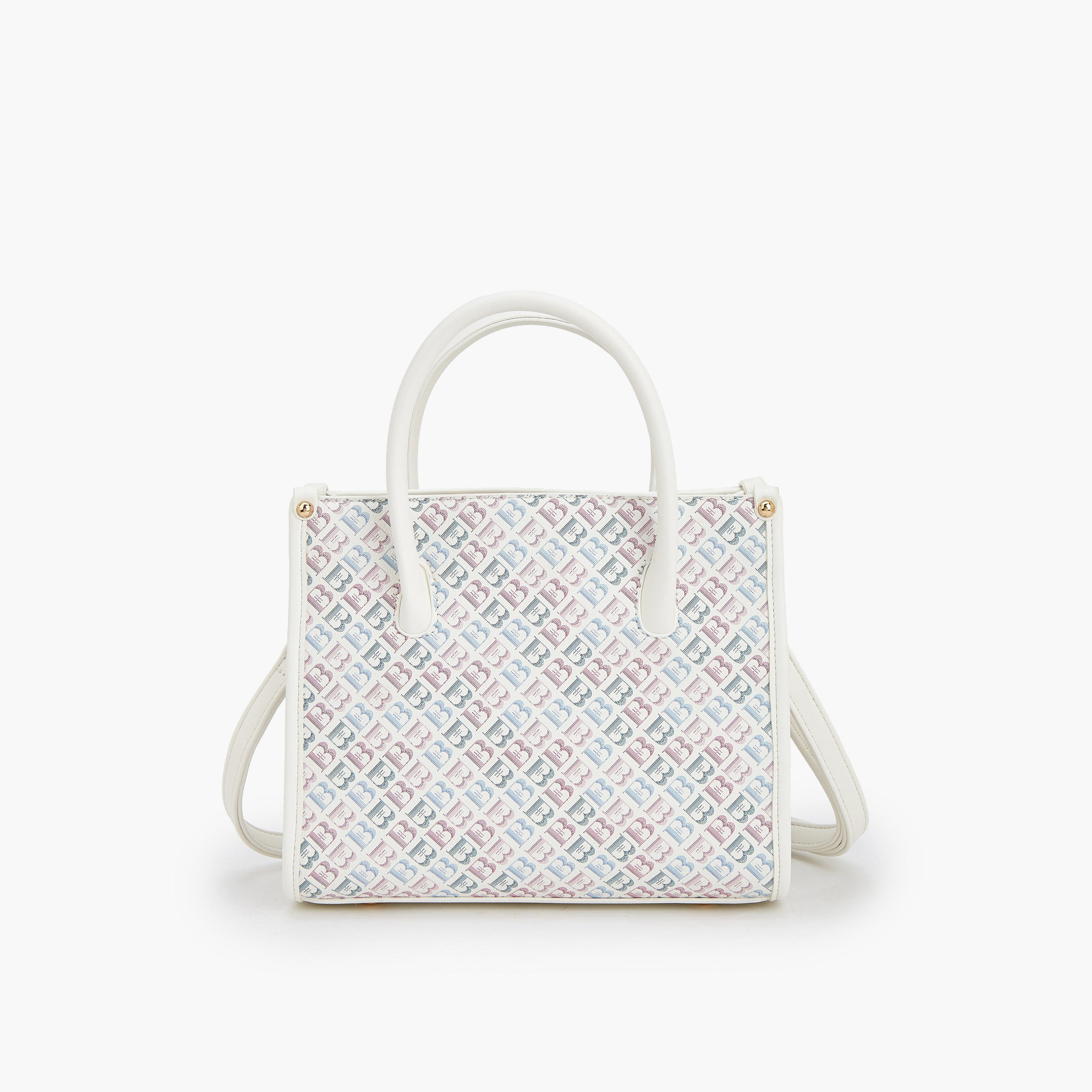 شنطة ساتشيل بحزام قابل للفصل وطبعات مونوجرام من فلورا بيلا-women-bagsandwallets-handbags-image-6
