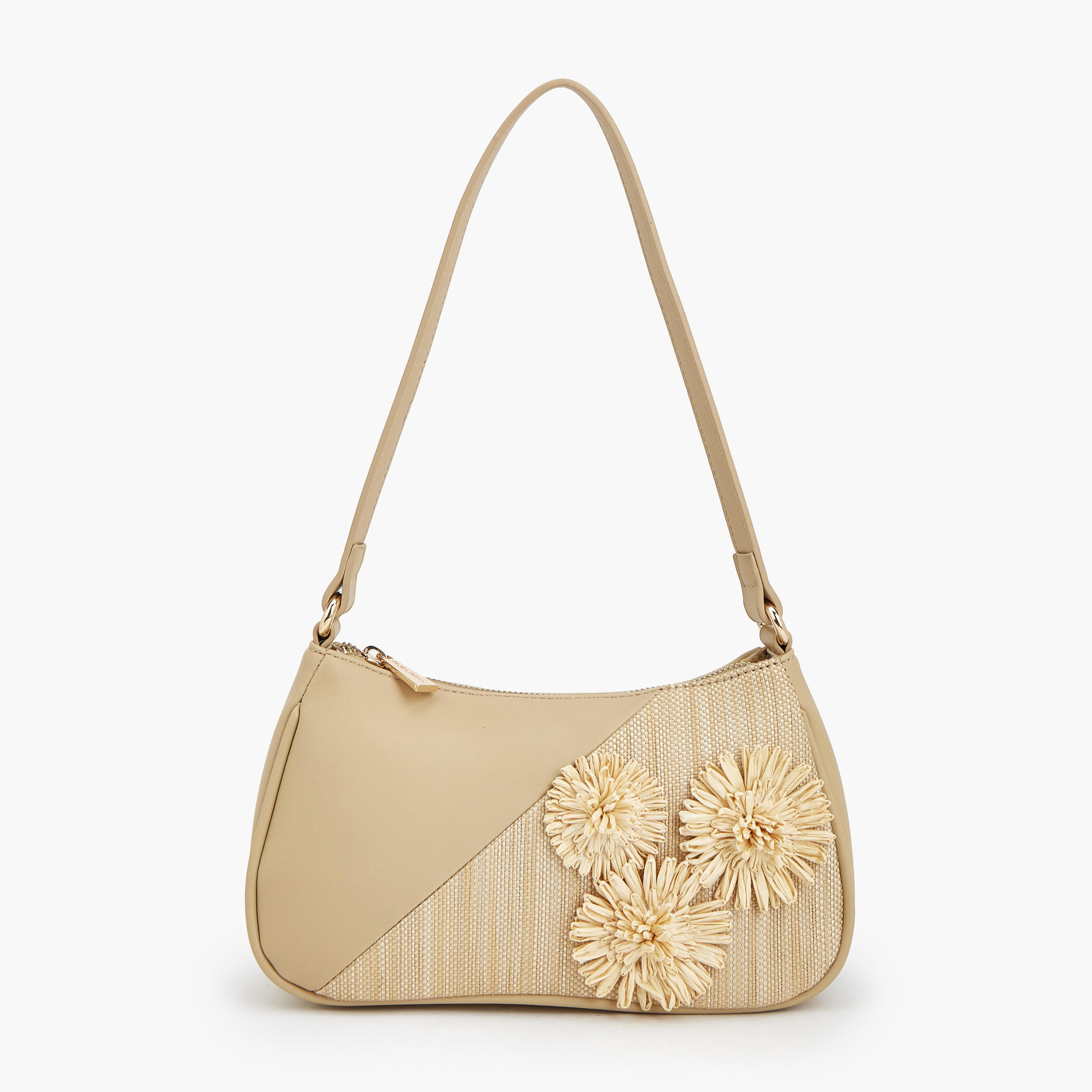Flora Bella 3D Applique Shoulder Bag with Zip Closure-women-bagsandwallets-handbags-image-1