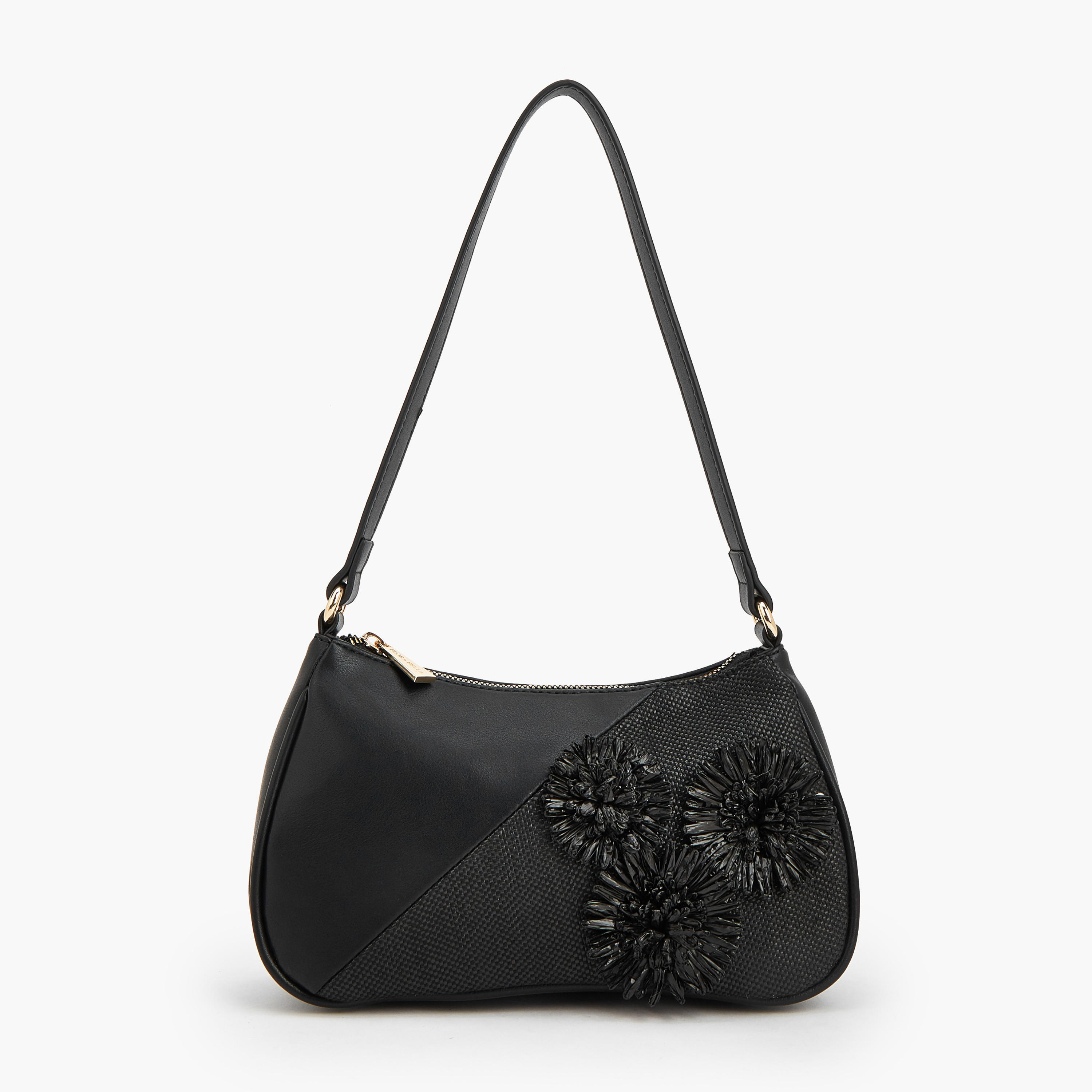 Flora Bella 3D Applique Shoulder Bag with Zip Closure-women-bagsandwallets-handbags-image-1