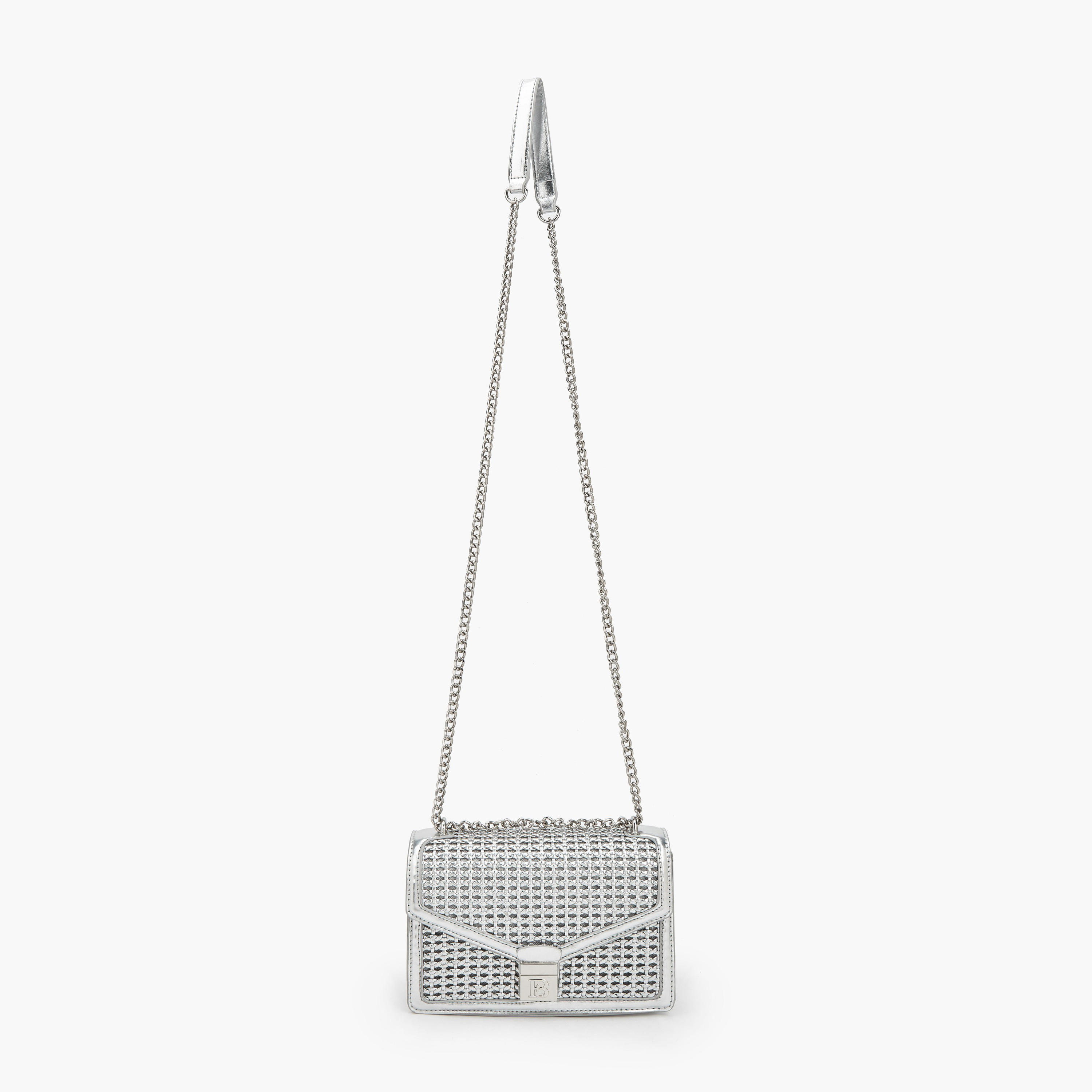 Flora Bella Metallic Textured Crossbody Bag with Chain Strap-women-bagsandwallets-handbags-image-3