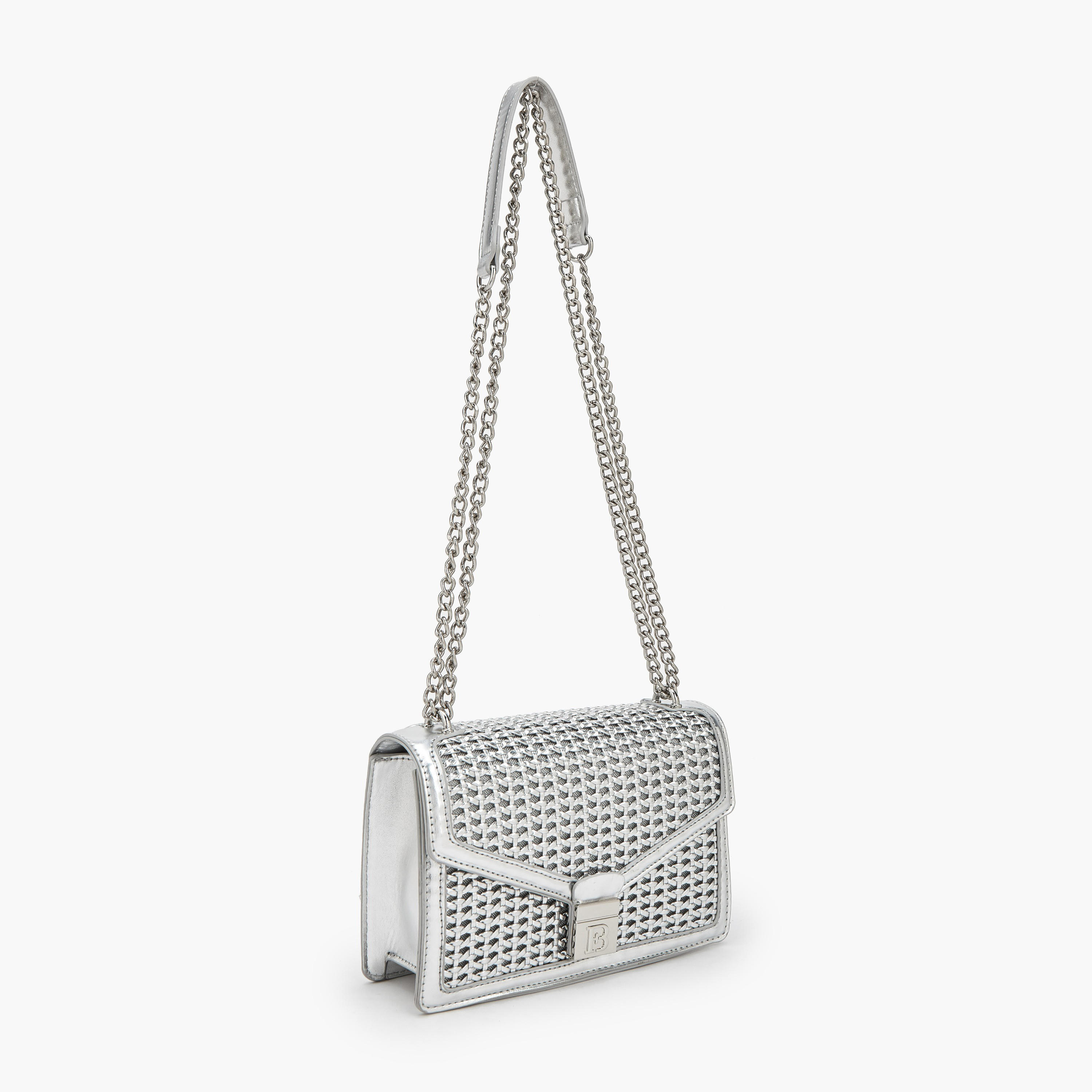 Flora Bella Metallic Textured Crossbody Bag with Chain Strap-women-bagsandwallets-handbags-image-4