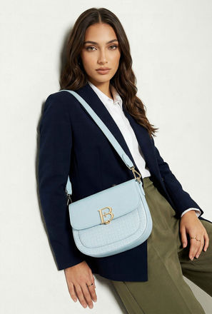 شنطة كتف بطبعات مونوجرام وطية من فلورا بيلا-women-bagsandwallets-handbags-image-1