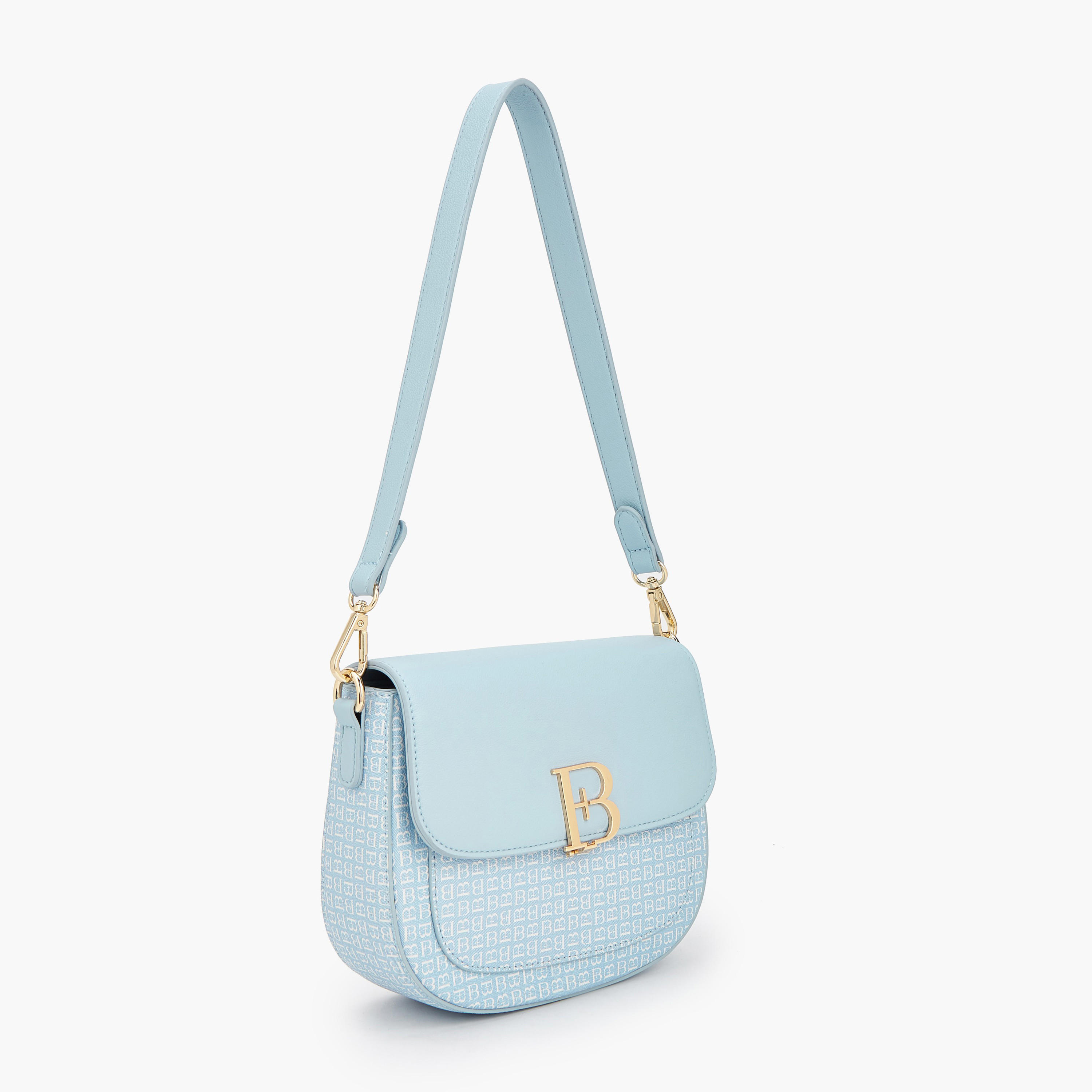 شنطة كتف بطبعات مونوجرام وطية من فلورا بيلا-women-bagsandwallets-handbags-image-3