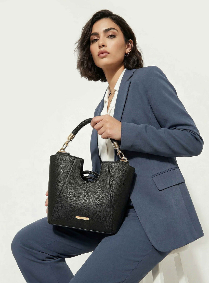 شنطة ساتشيل بارزة الملمس بمقبض مجدول من فلورا بيلا-women-bagsandwallets-handbags-image-10