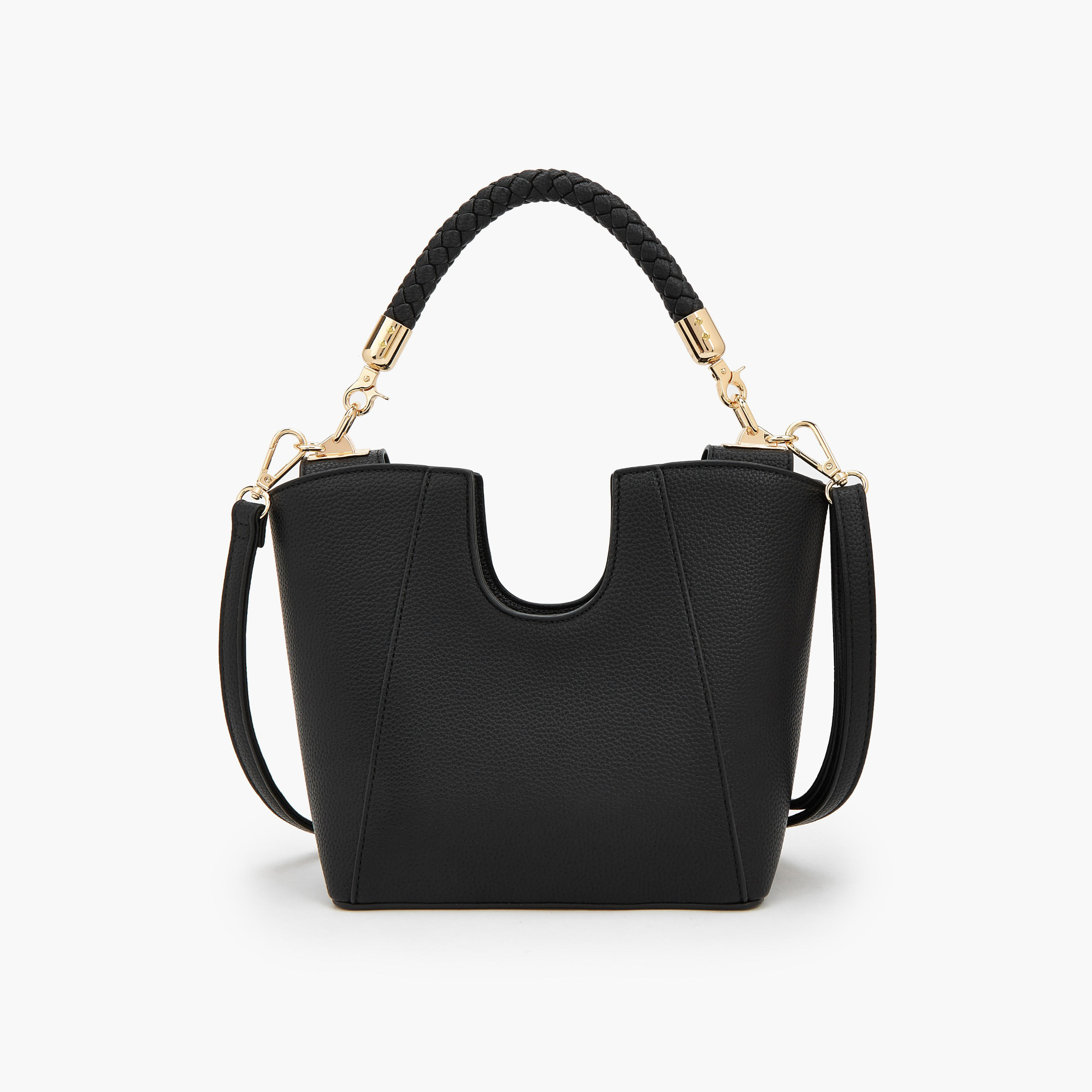 شنطة ساتشيل بارزة الملمس بمقبض مجدول من فلورا بيلا-women-bagsandwallets-handbags-image-6