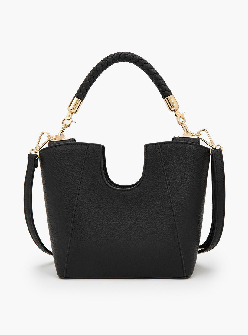 شنطة ساتشيل بارزة الملمس بمقبض مجدول من فلورا بيلا-women-bagsandwallets-handbags-image-6