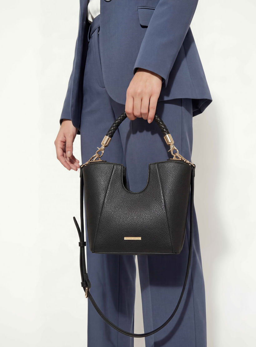 شنطة ساتشيل بارزة الملمس بمقبض مجدول من فلورا بيلا-women-bagsandwallets-handbags-image-8