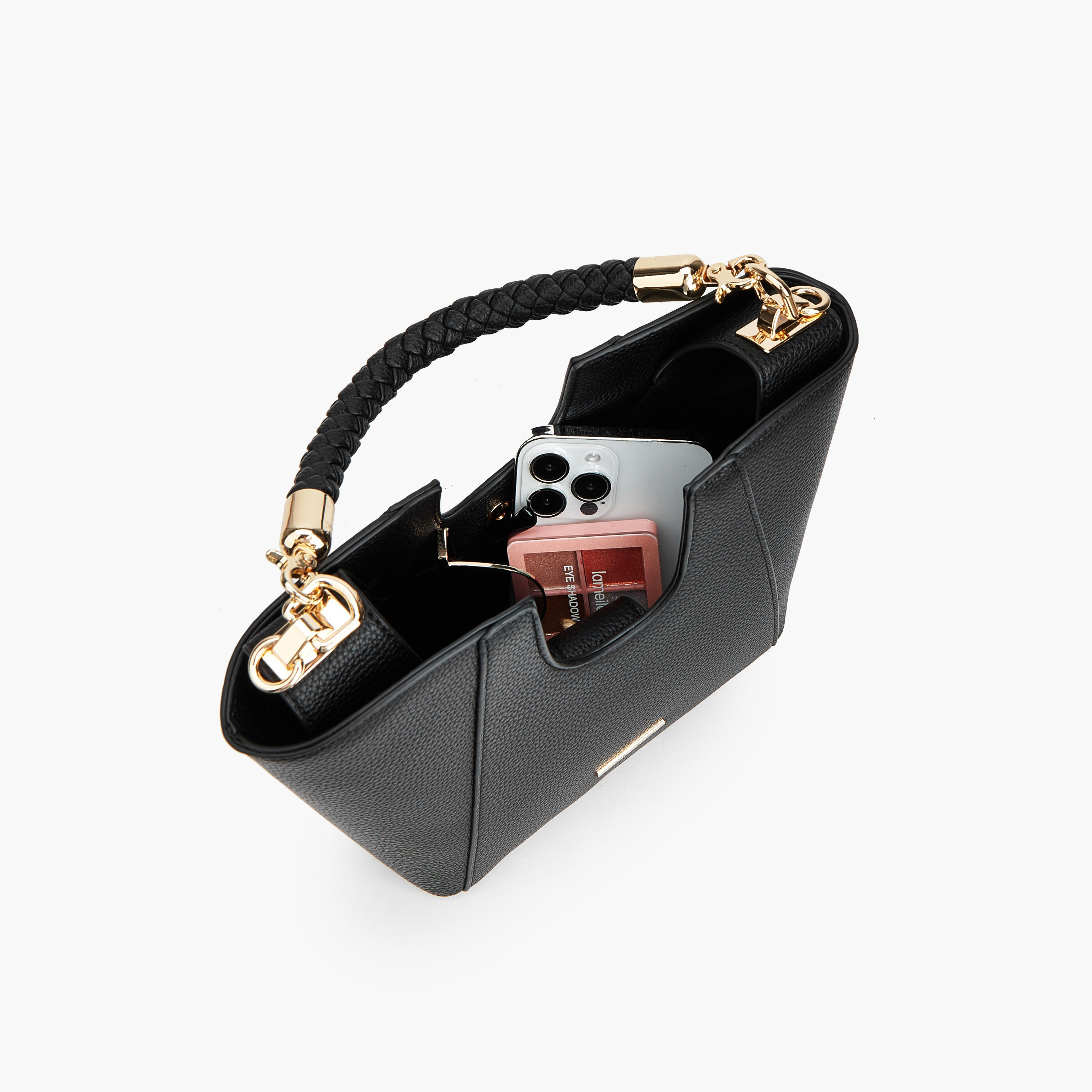 شنطة ساتشيل بارزة الملمس بمقبض مجدول من فلورا بيلا-women-bagsandwallets-handbags-image-9