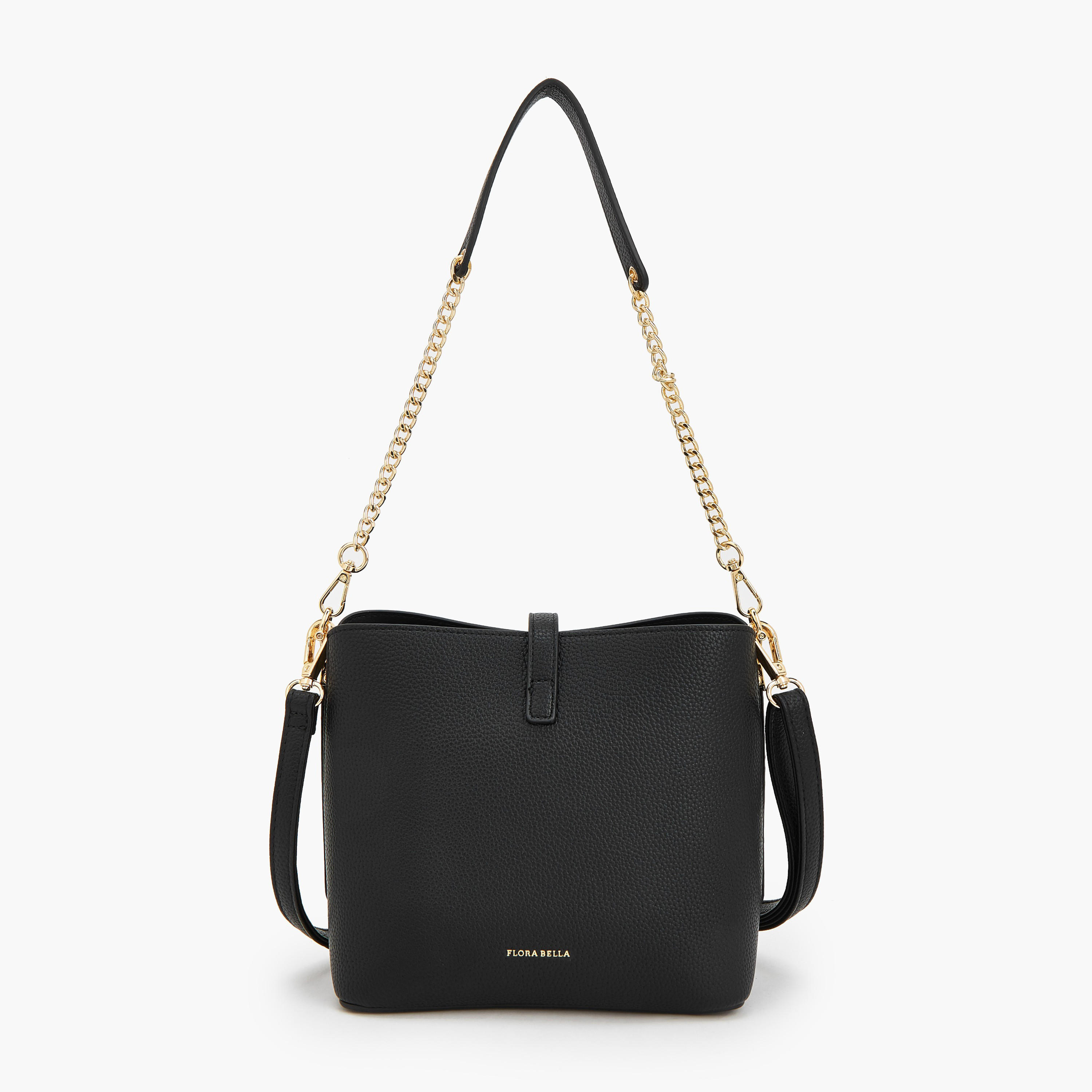 شنطة دلو سادة بحزام كتف قابل للفصل من فلورا بيلا-women-bagsandwallets-handbags-image-6