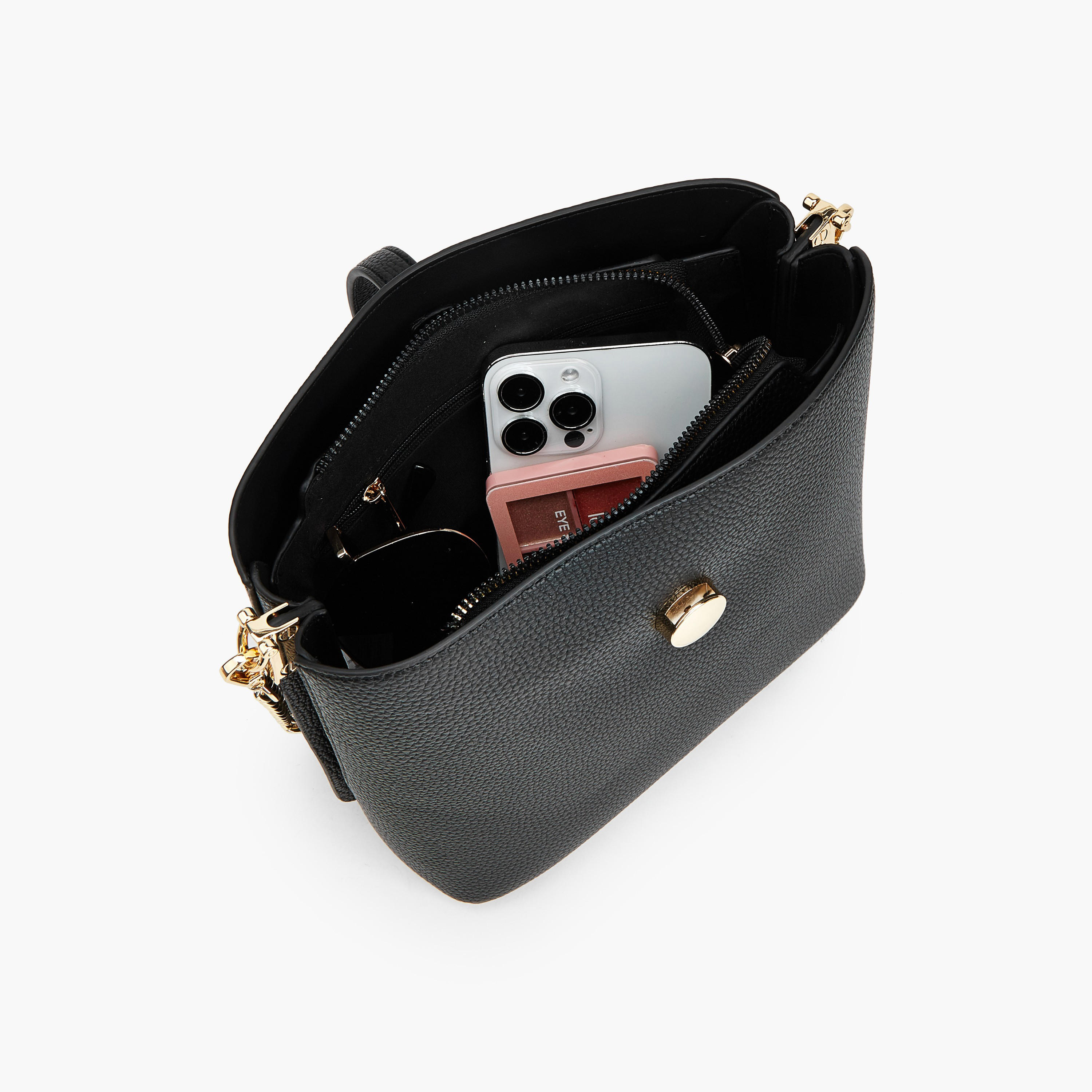 شنطة دلو سادة بحزام كتف قابل للفصل من فلورا بيلا-women-bagsandwallets-handbags-image-9