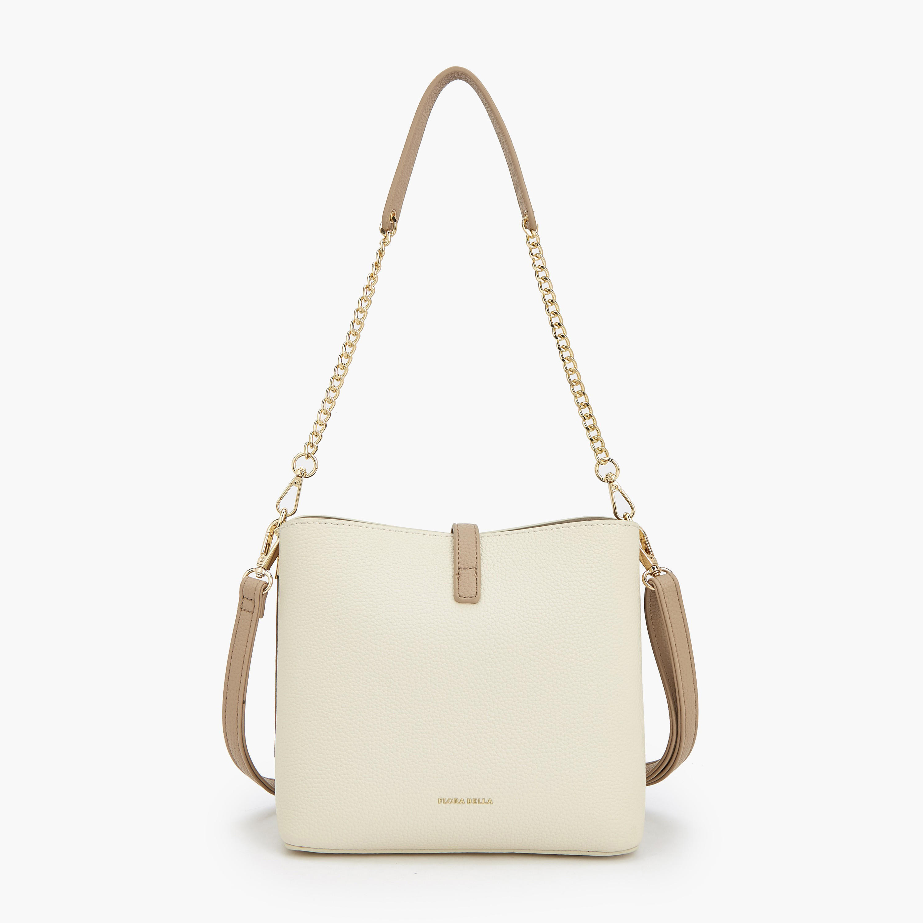 شنطة دلو سادة بحزام كتف قابل للفصل من فلورا بيلا-women-bagsandwallets-handbags-image-6