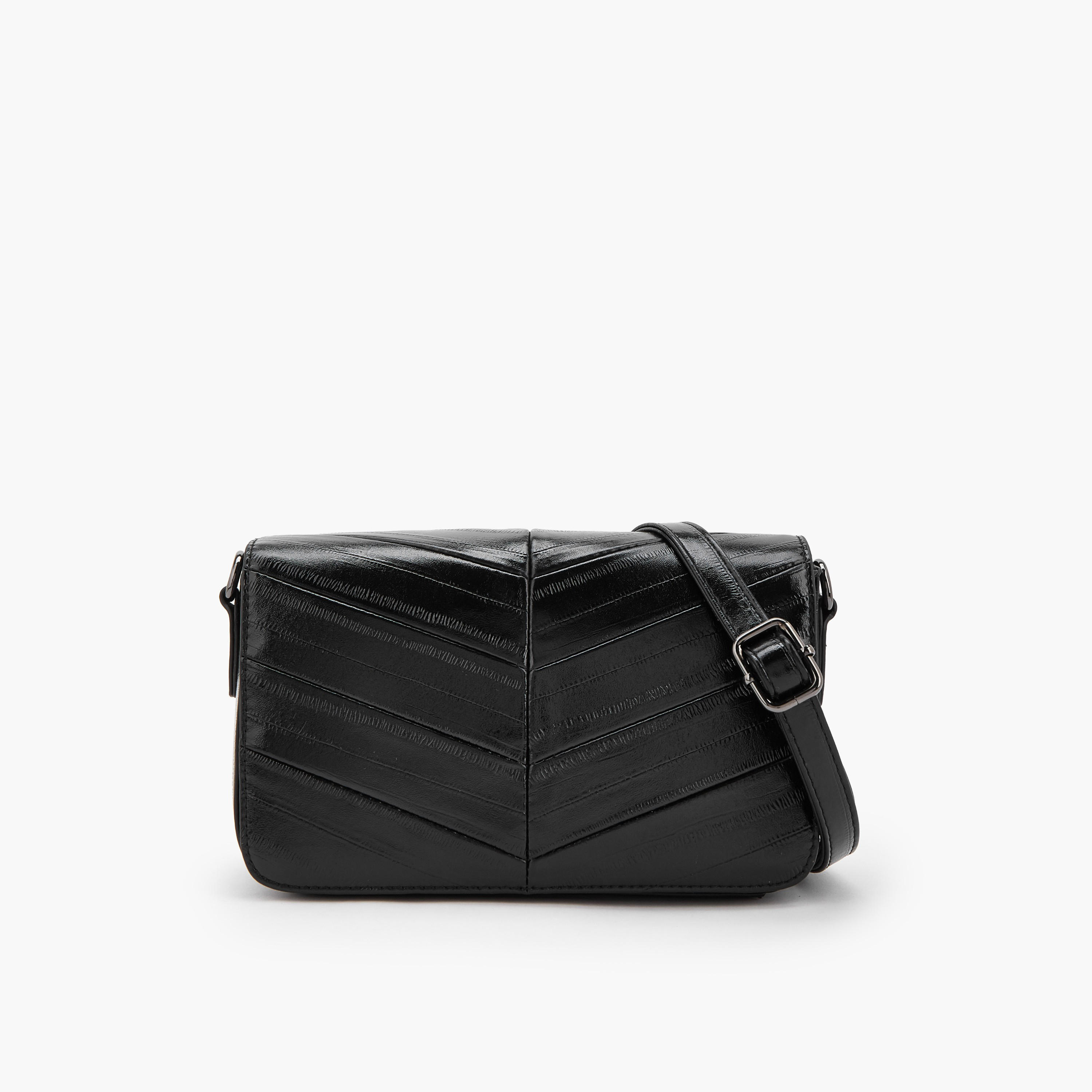 شنطة كروس بودي بارزة الملمس بحزام قابل للتعديل من فلورا بيلا-women-bagsandwallets-handbags-image-8
