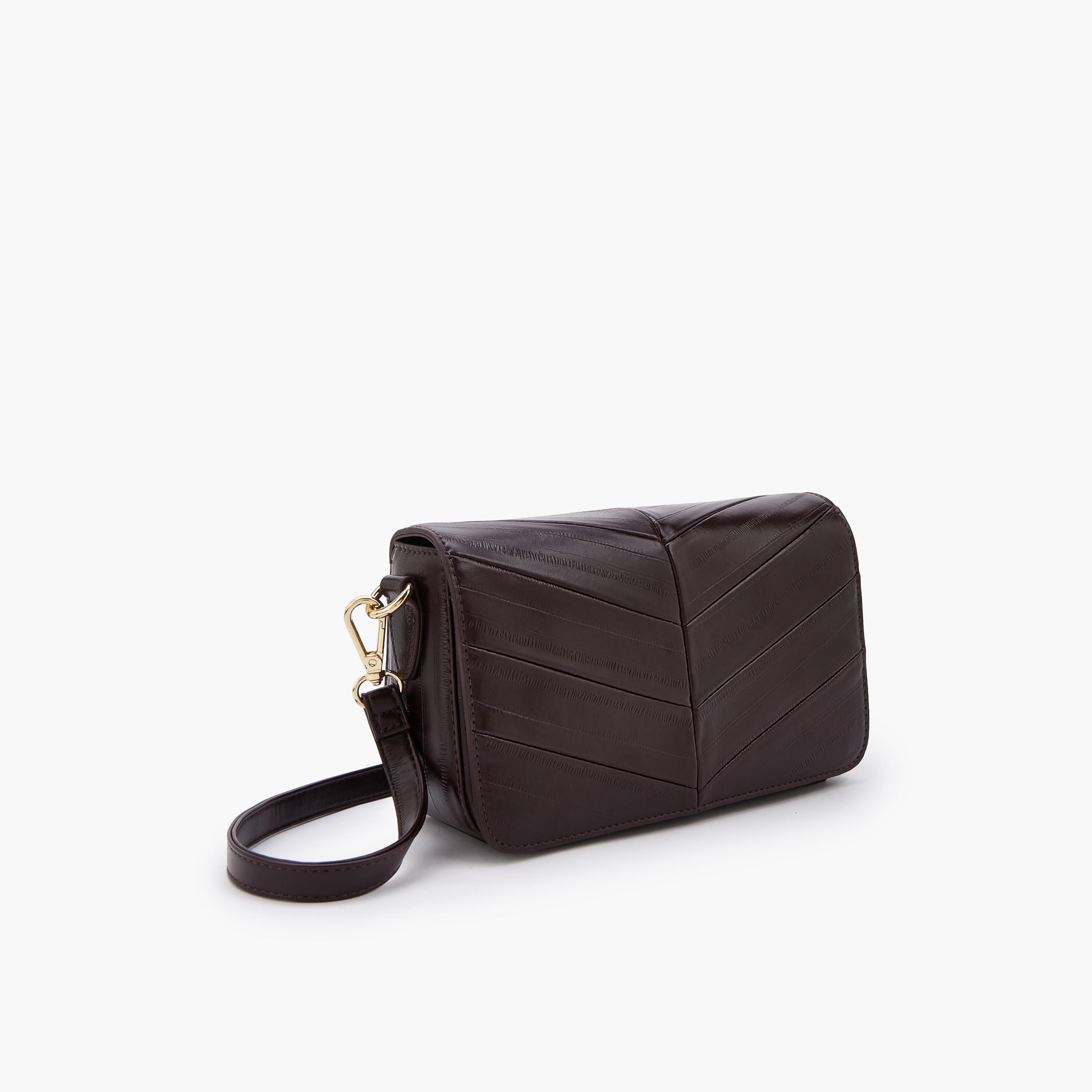 شنطة كروس بودي بارزة الملمس بحزام قابل للتعديل من فلورا بيلا-women-bagsandwallets-handbags-image-3