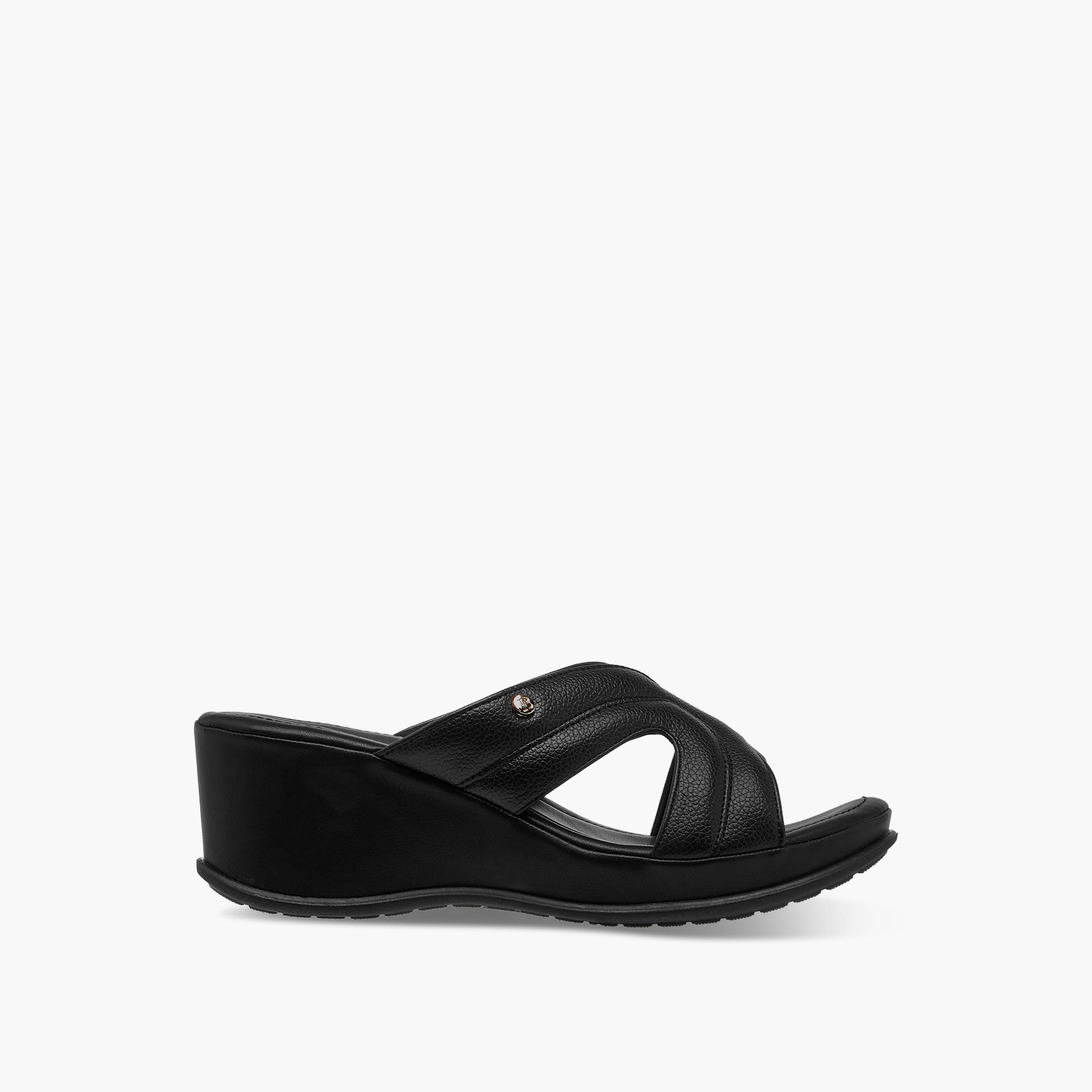Flora Bella Cutout Detail Slip-On Sandals with Wedge Heels-women-shoes-sandals-heeled-image-3