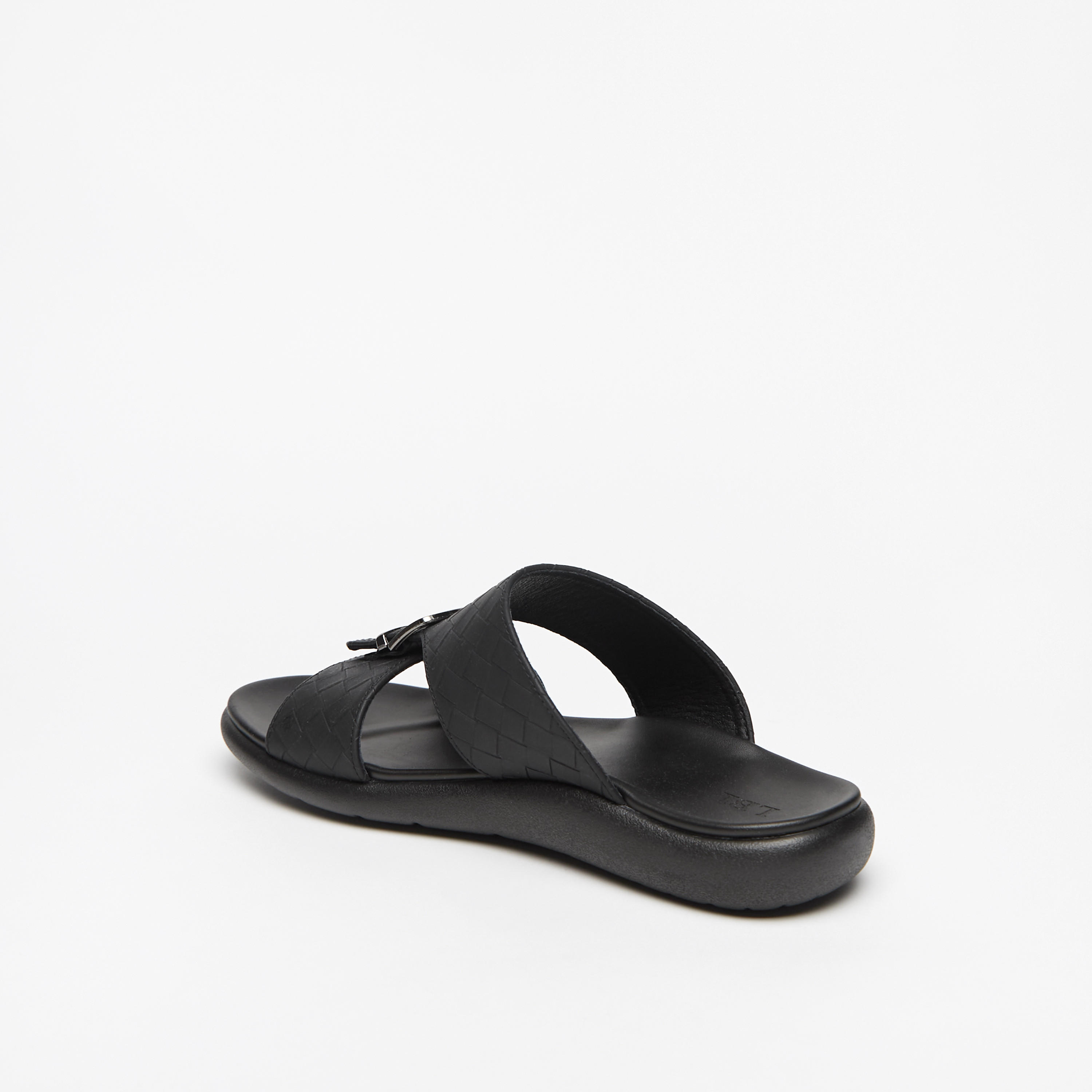 LBL by Shoexpress Weave Detail Slip-On Comfort Sandals with Buckle-cpmen-footwear-sandals-image-3