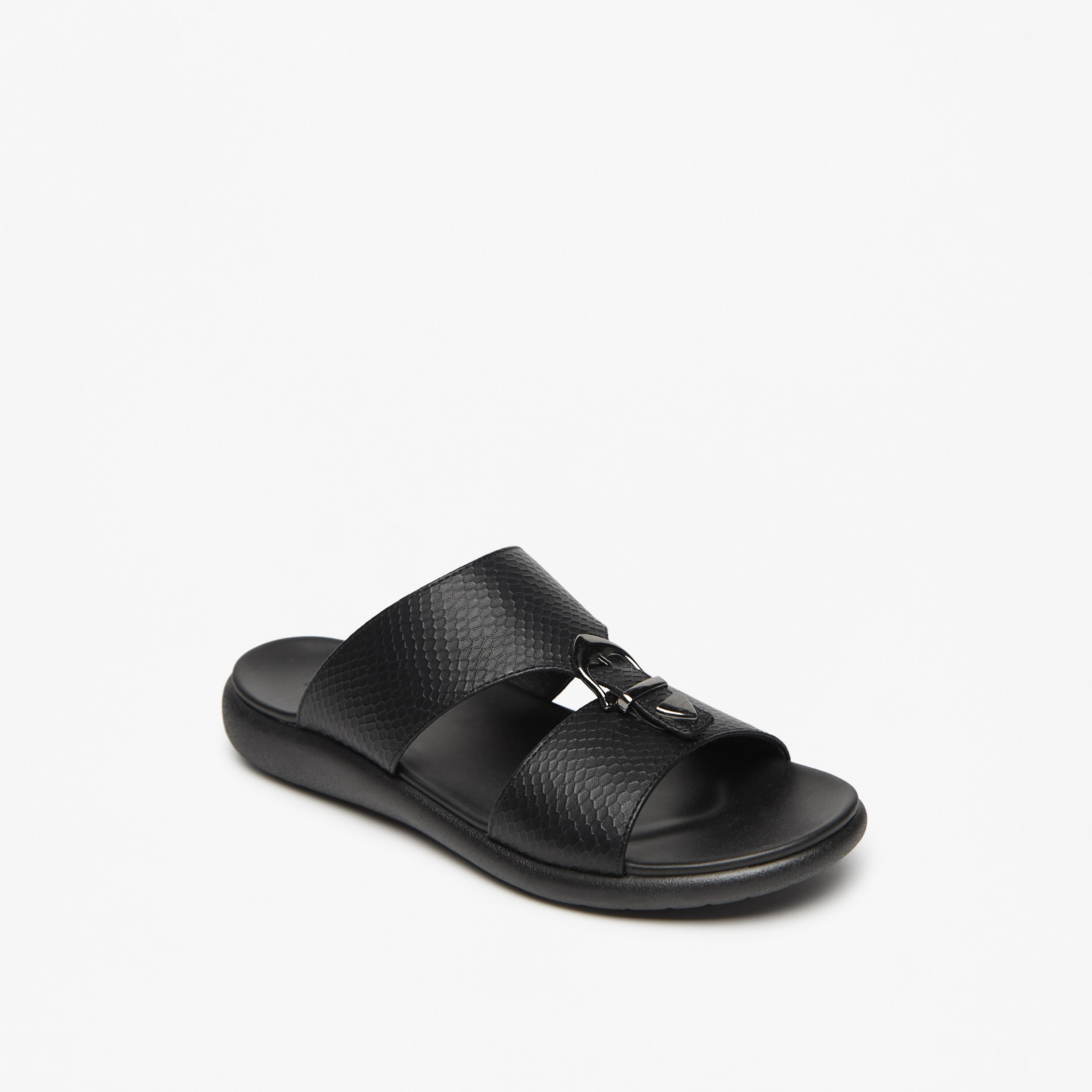 صندل مريح سهل الارتداء بارز الملمس بإبزيم للرجال من إل بي إل من شو إكسبريس-cpmen-footwear-sandals-image-1