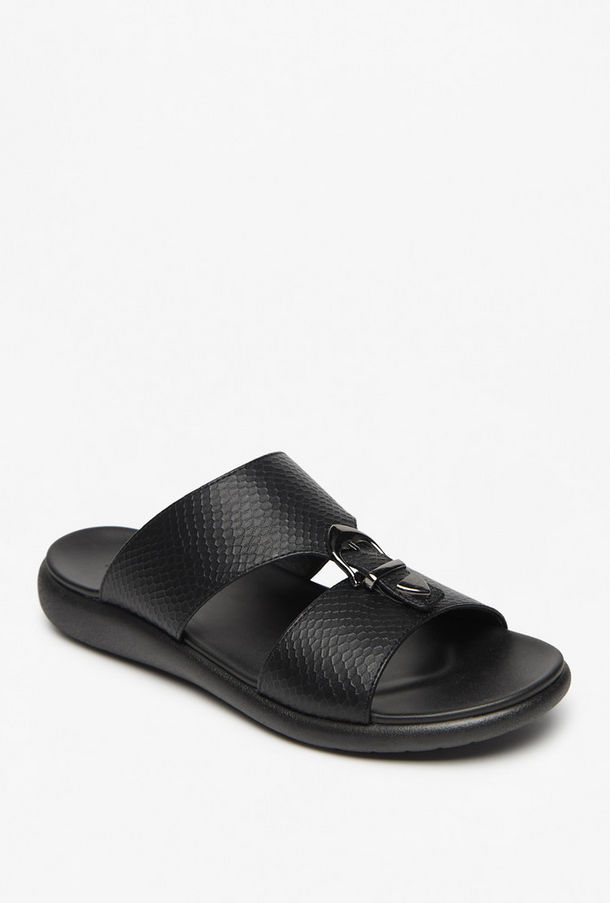 صندل مريح سهل الارتداء بارز الملمس بإبزيم للرجال من إل بي إل من شو إكسبريس-cpmen-footwear-image-1