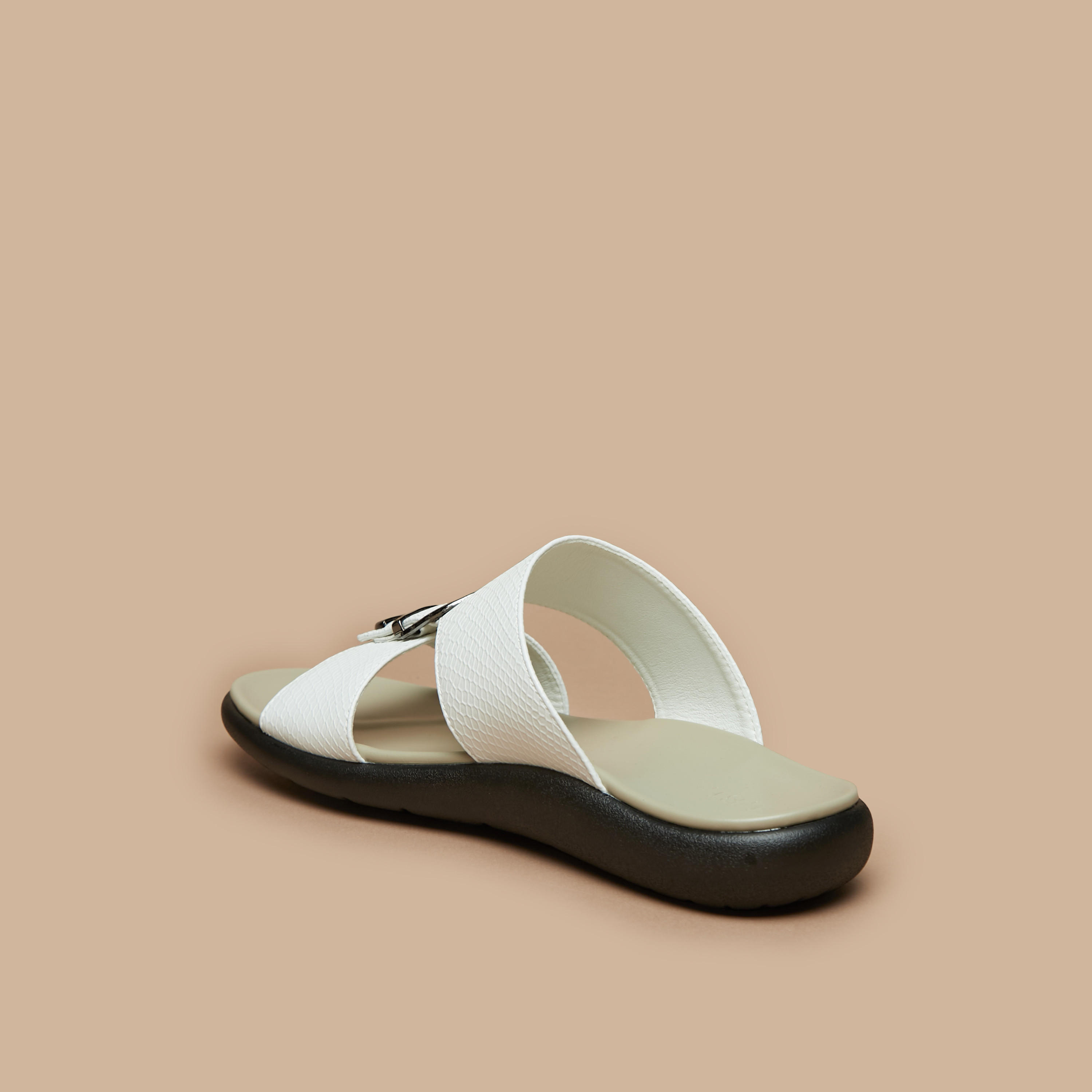 LBL by Shoexpress Men's Buckle Detail Textured Slip-On Comfort Sandals-cpmen-footwear-sandals-image-3