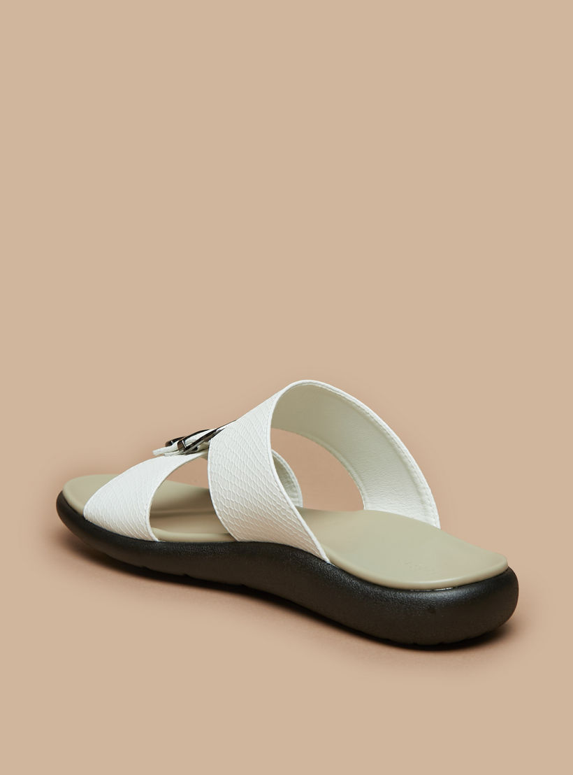 LBL by Shoexpress Men's Buckle Detail Textured Slip-On Comfort Sandals-cpmen-footwear-sandals-image-3