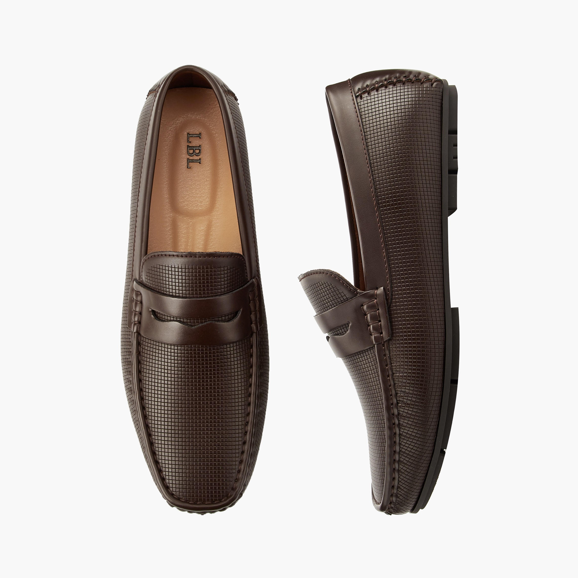 حذاء لوفر بملمس وافل بارز للرجال من إل بي إل من شو إكسبريس-men-shoes-loafersandmoccasins-image-1
