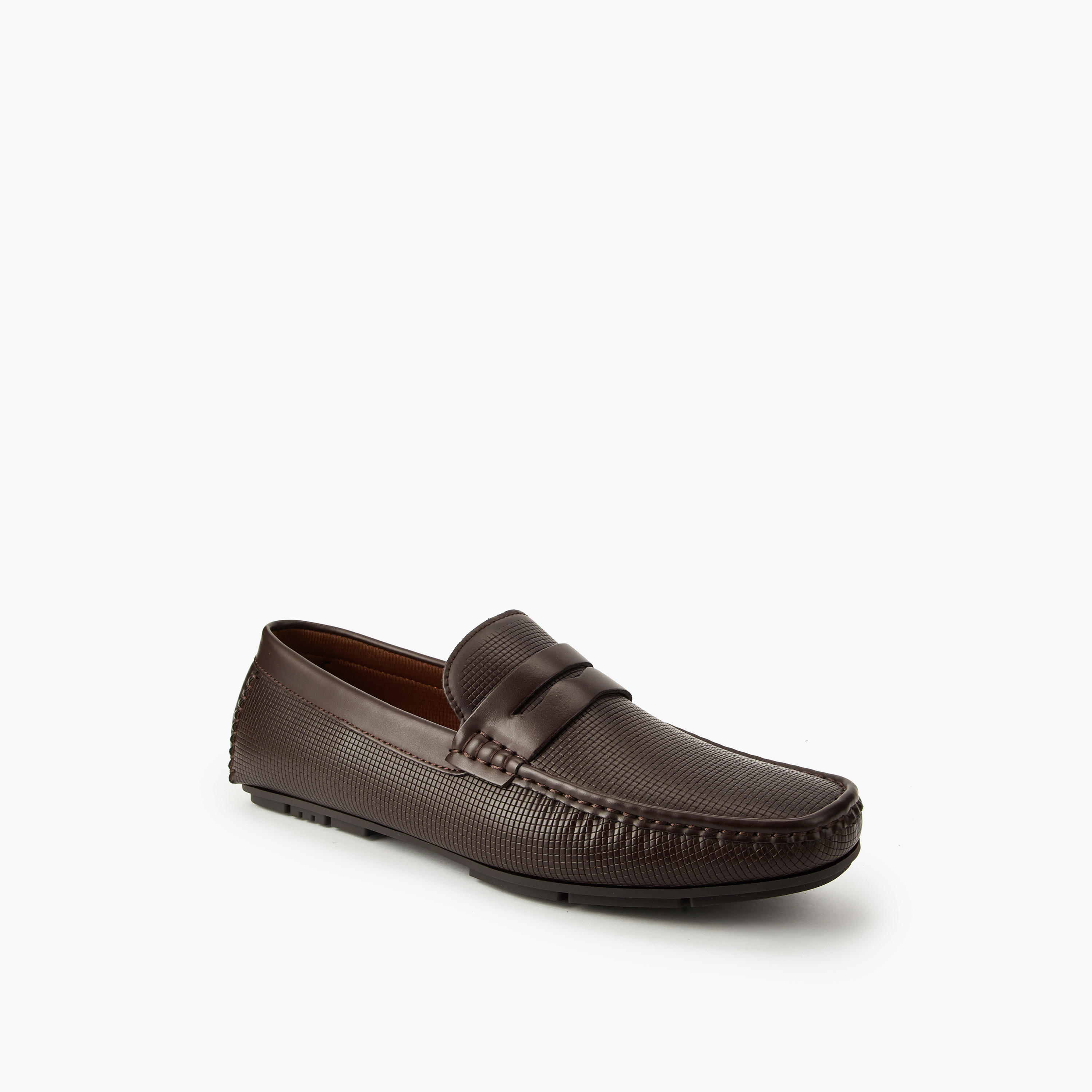 حذاء لوفر بملمس وافل بارز للرجال من إل بي إل من شو إكسبريس-men-shoes-loafersandmoccasins-image-2