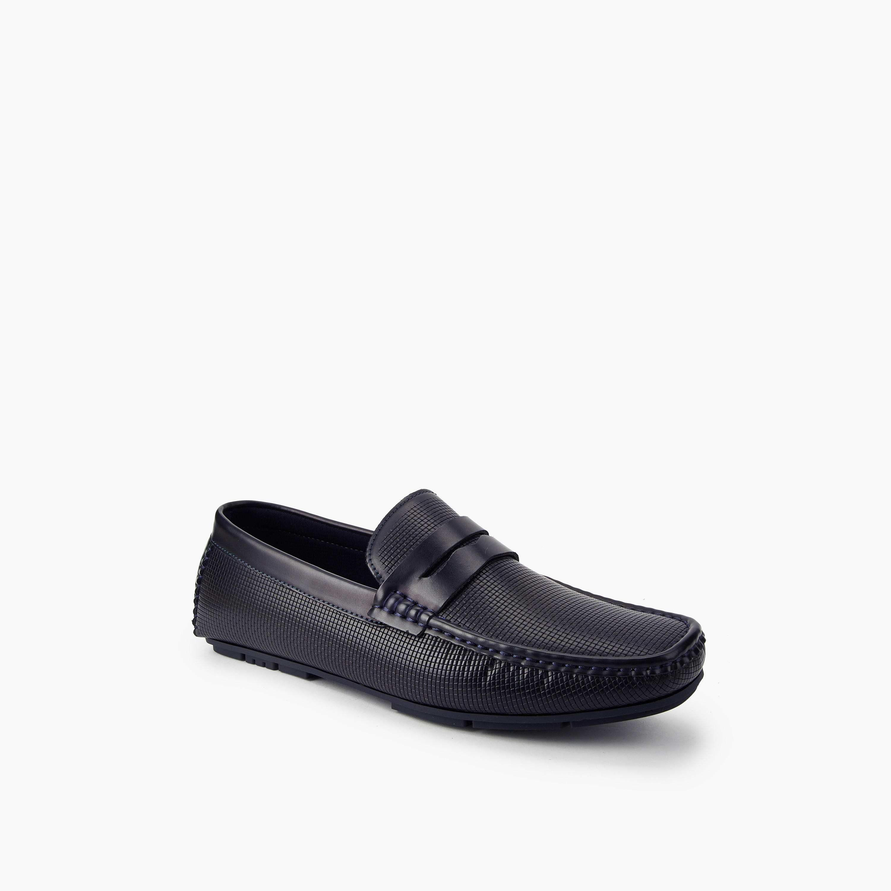 حذاء لوفر بملمس وافل بارز للرجال من إل بي إل من شو إكسبريس-men-shoes-loafersandmoccasins-image-2