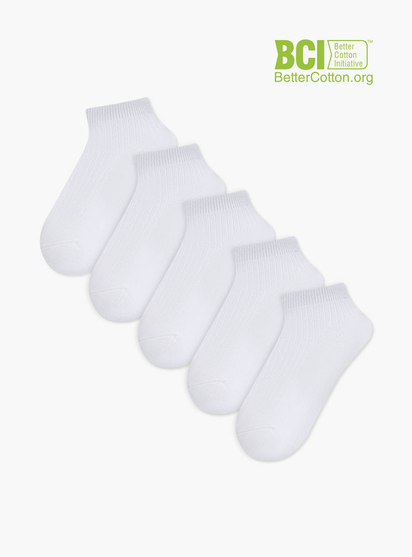 Juniors Ribbed Ankle Length Socks - Set of 7-girls-accessories-socks-image-1