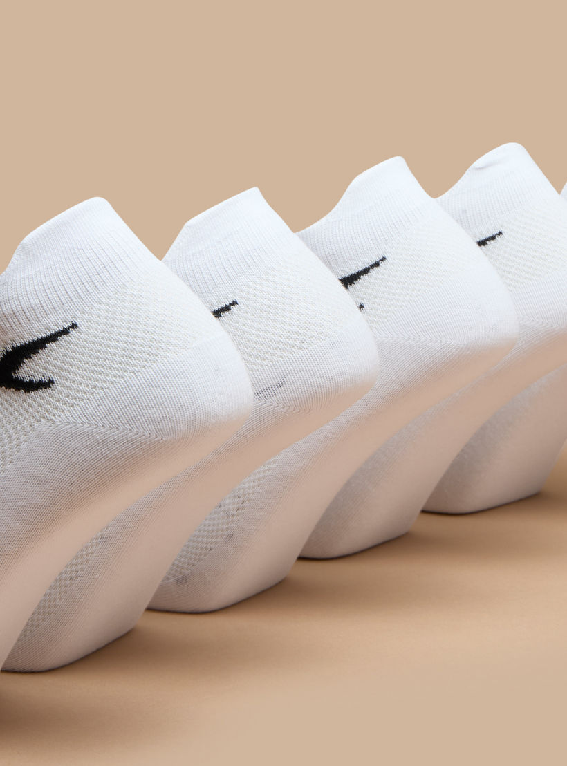 Dash Logo Print Ankle Length Socks - Set of 5-men-socks-image-3