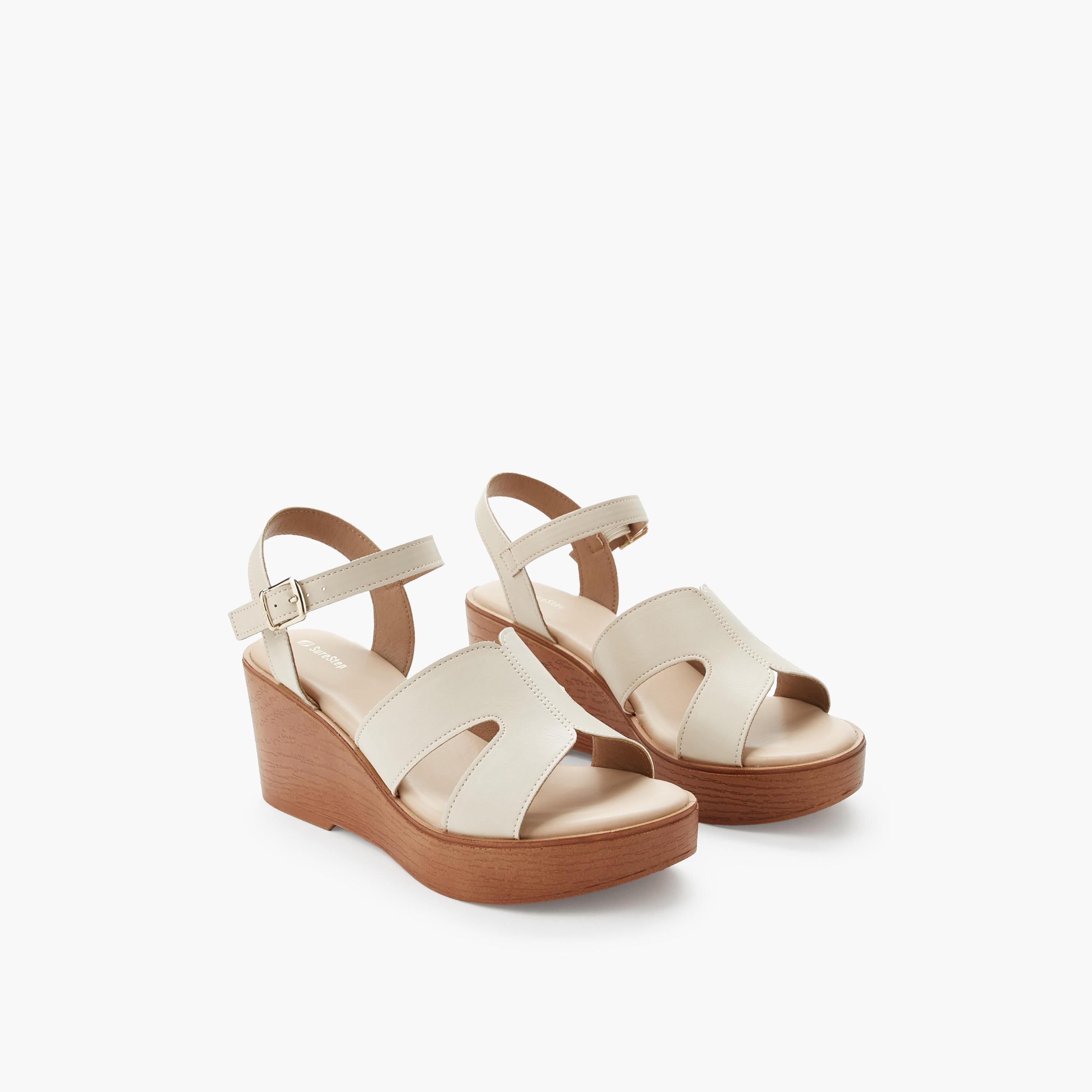 Surestep Women Light weight Ankle Strap Wedge Heel Sandals-women-shoes-sandals-heeled-image-1