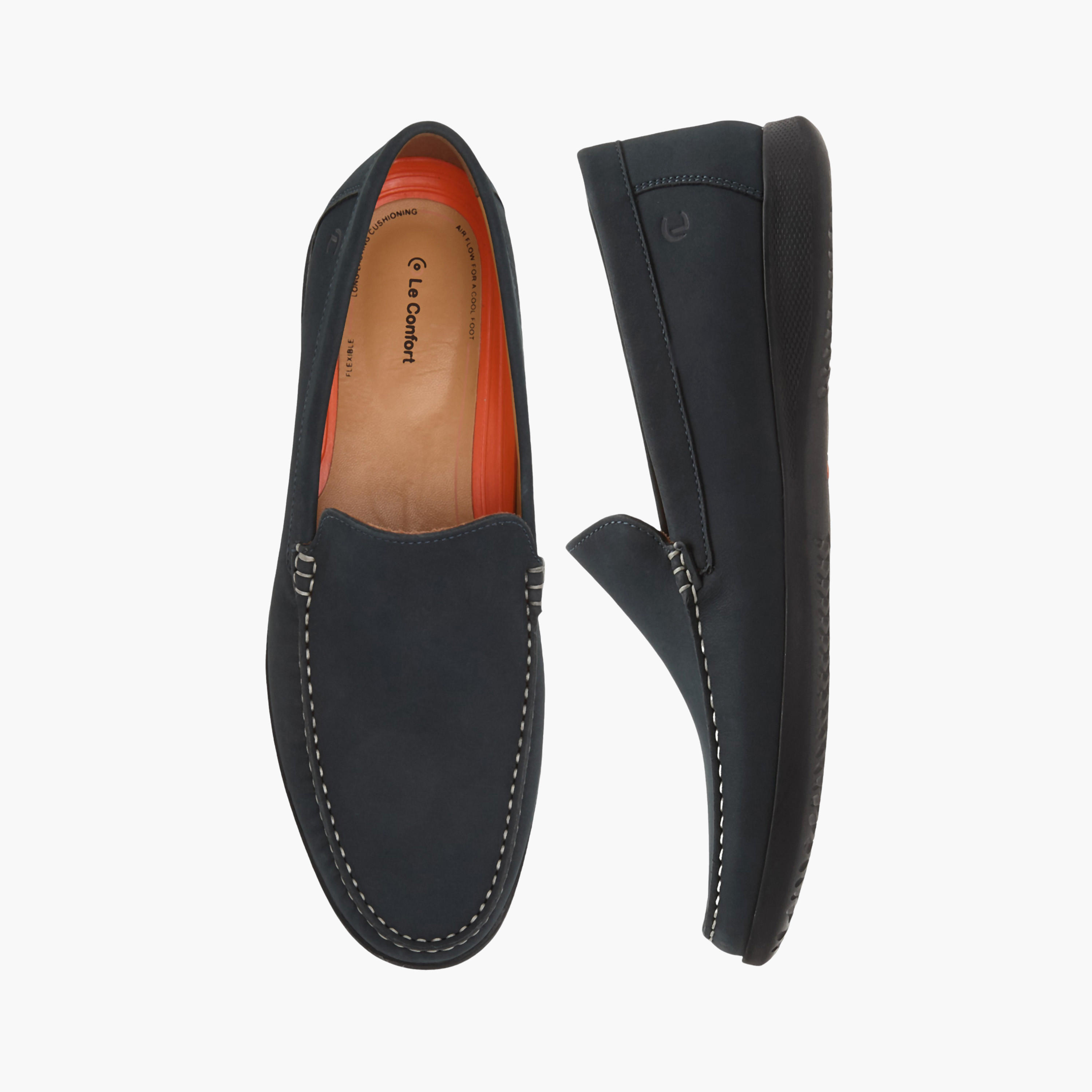 Le Confort Leather Solid Slip-On Comfort Moccasins-men-shoes-loafersandmoccasins-image-1